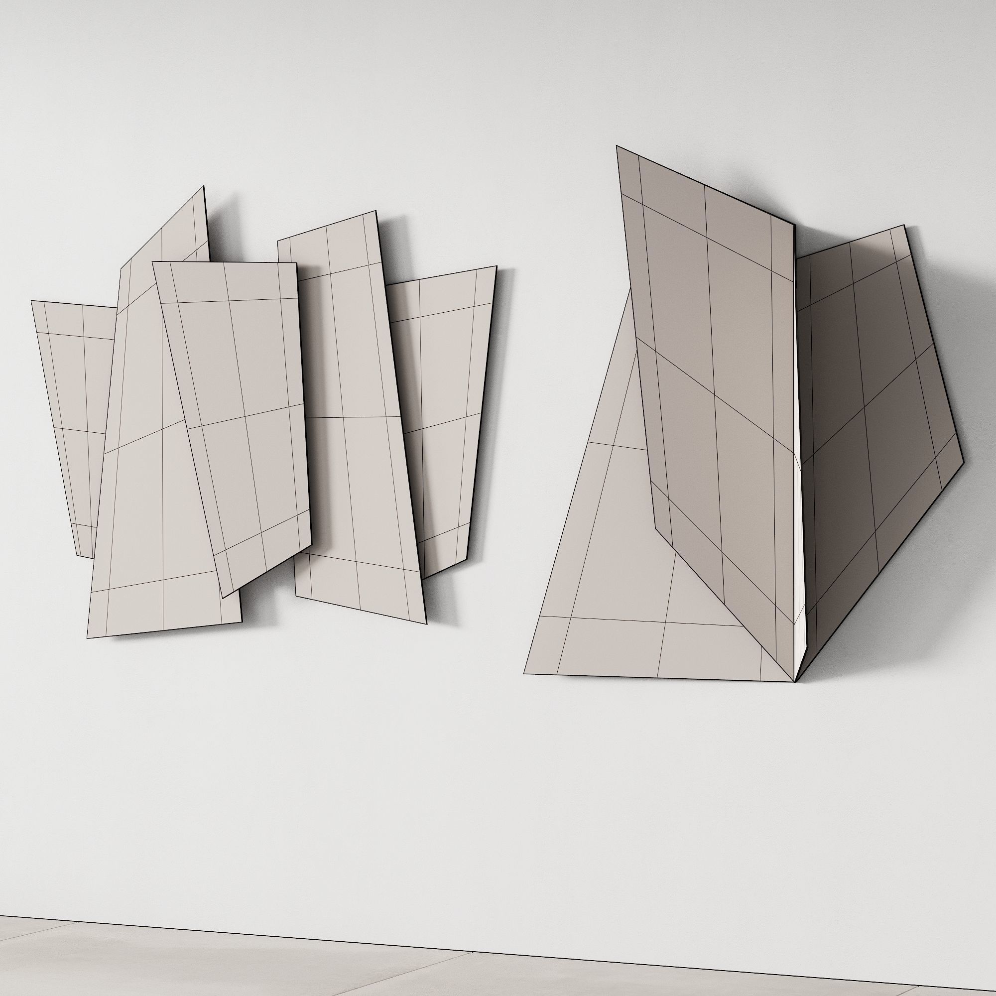 342 decorative wall art 19 minimal classic metal artwork 02 3D model_5