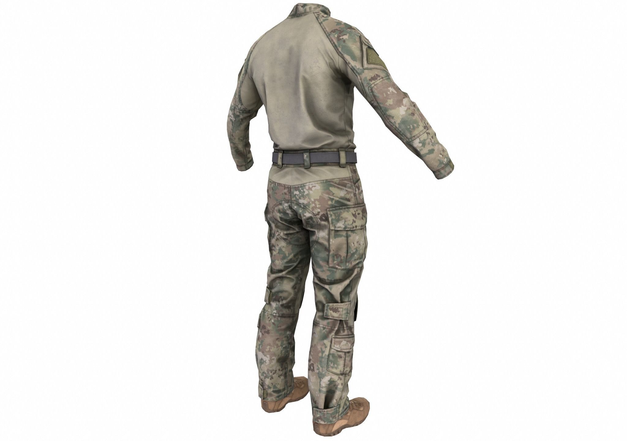 MILITARY Game Ready Crye G3 Uniform  Low-poly 3D model_9