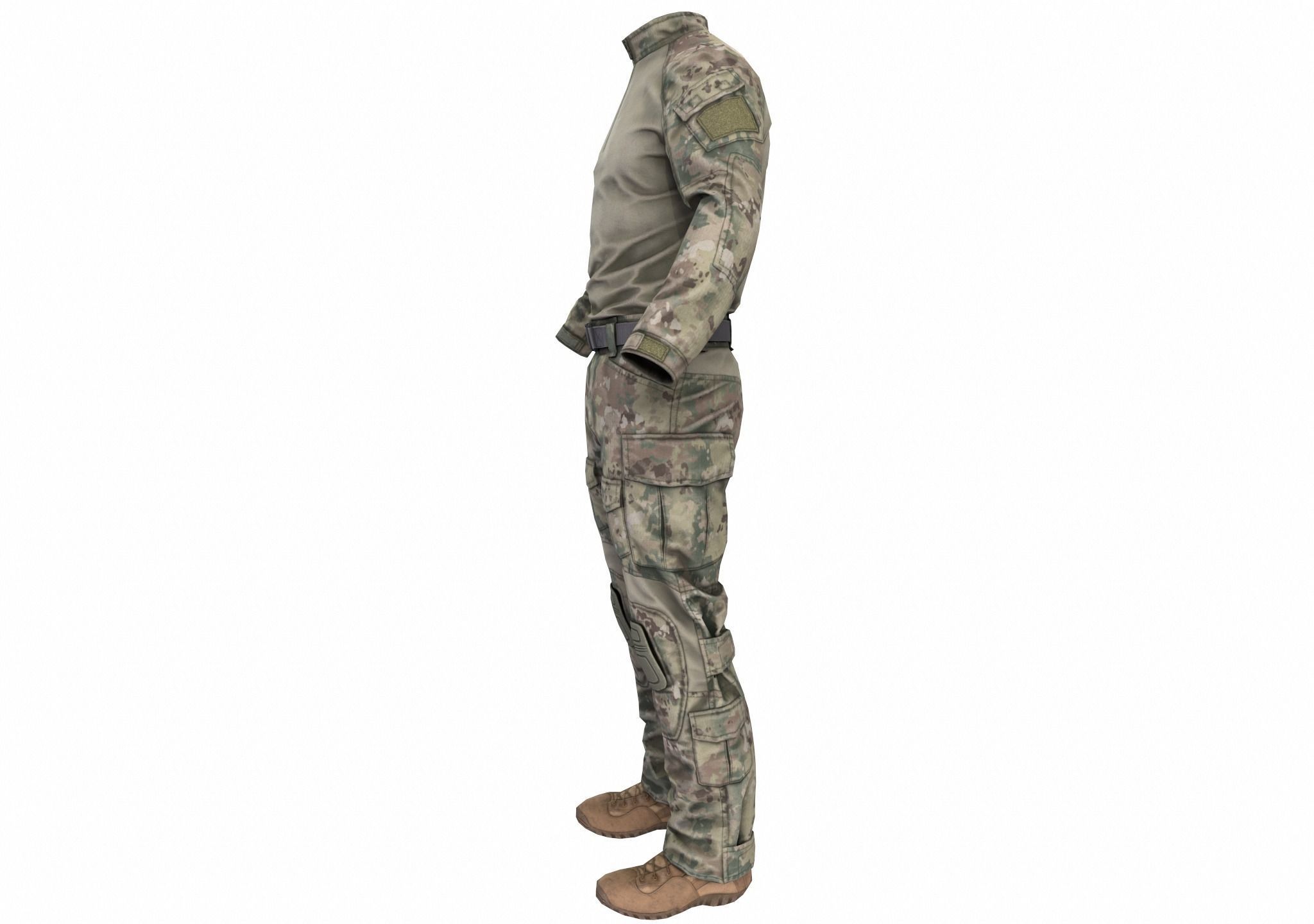 MILITARY Game Ready Crye G3 Uniform  Low-poly 3D model_16