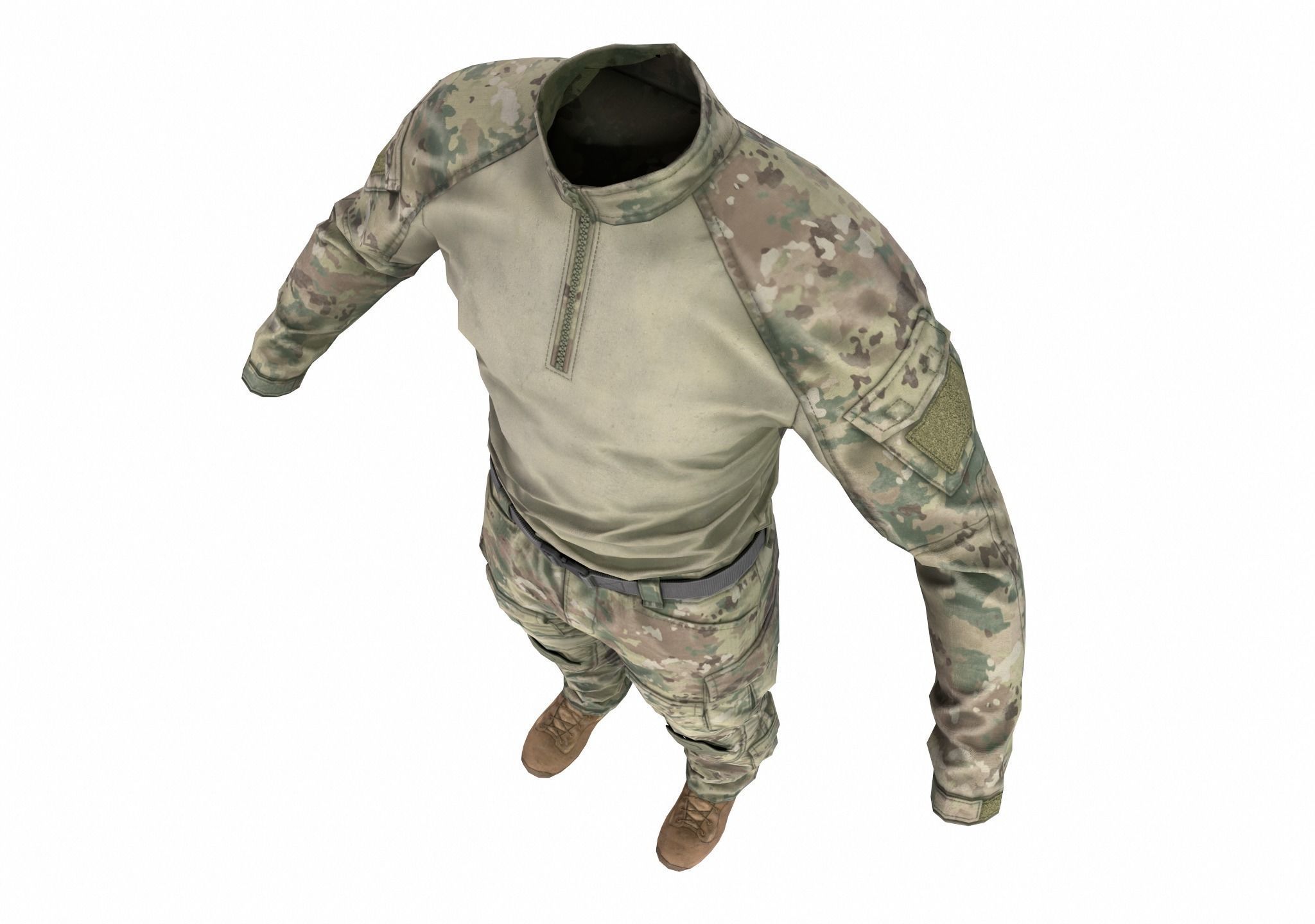 MILITARY Game Ready Crye G3 Uniform  Low-poly 3D model_24