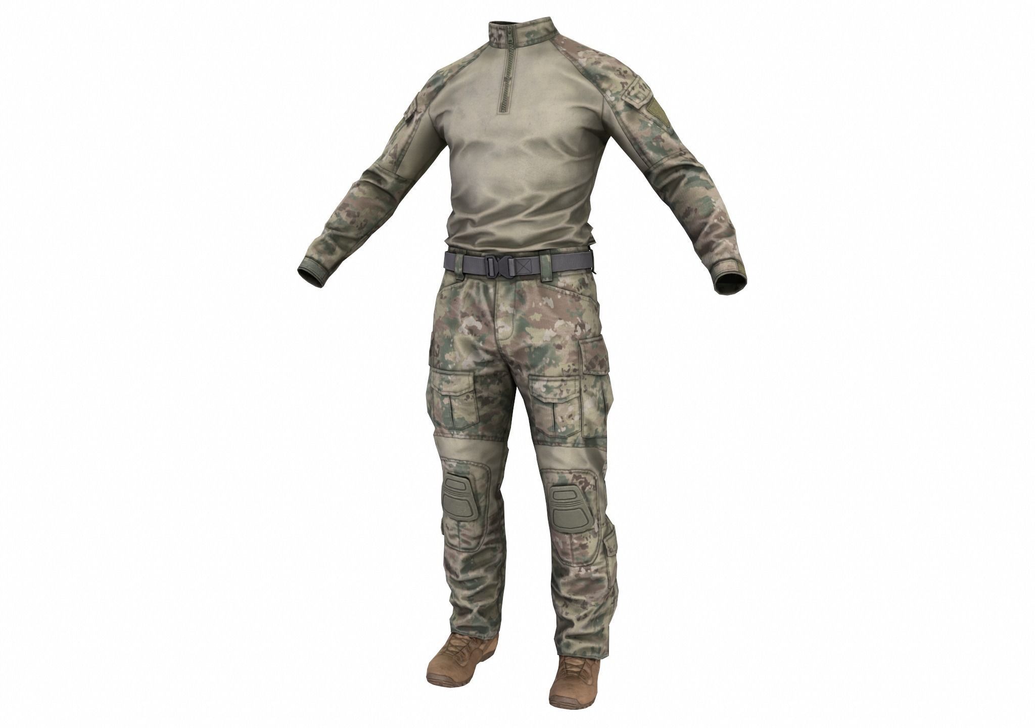 MILITARY Game Ready Crye G3 Uniform  Low-poly 3D model_19