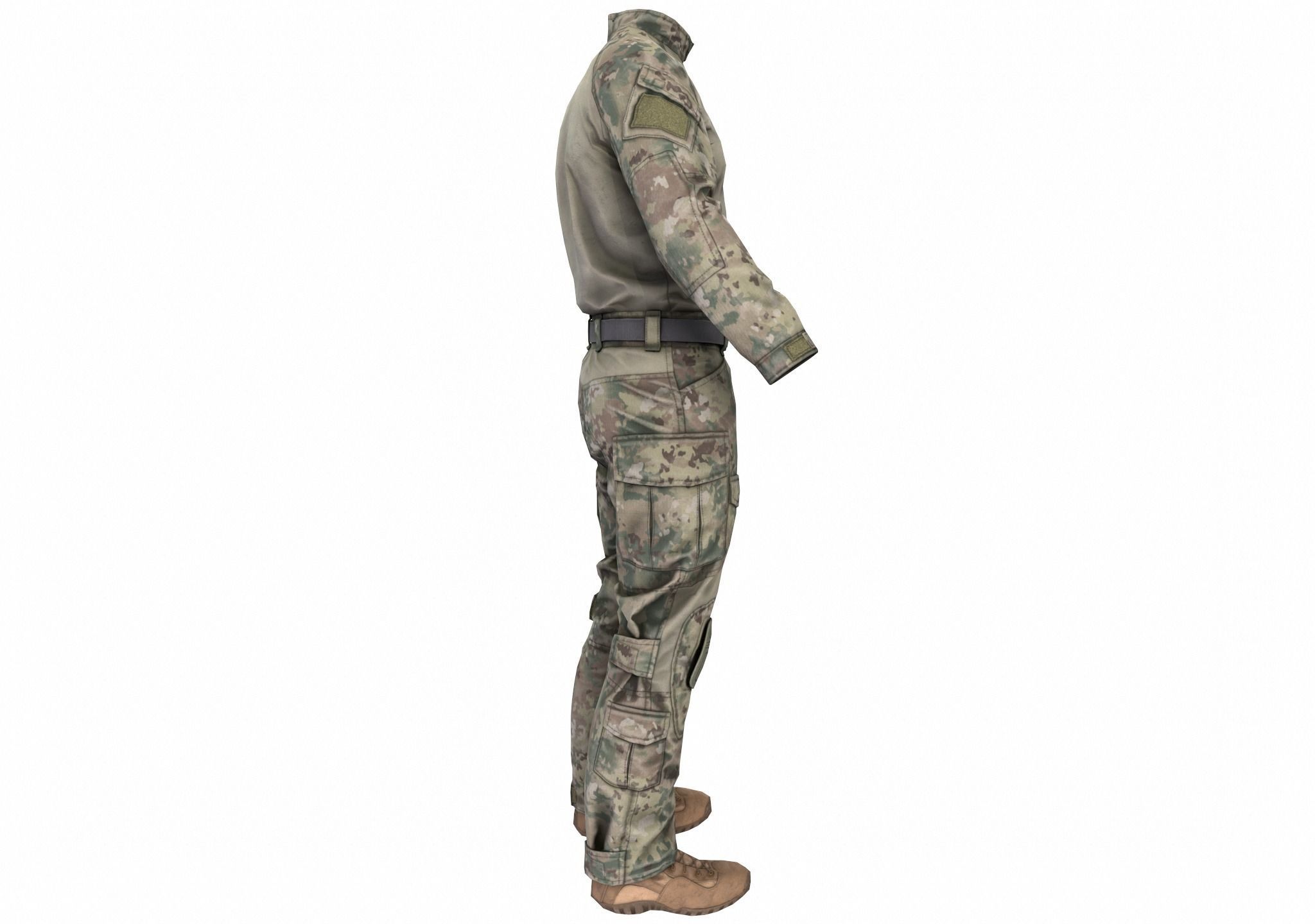 MILITARY Game Ready Crye G3 Uniform  Low-poly 3D model_7