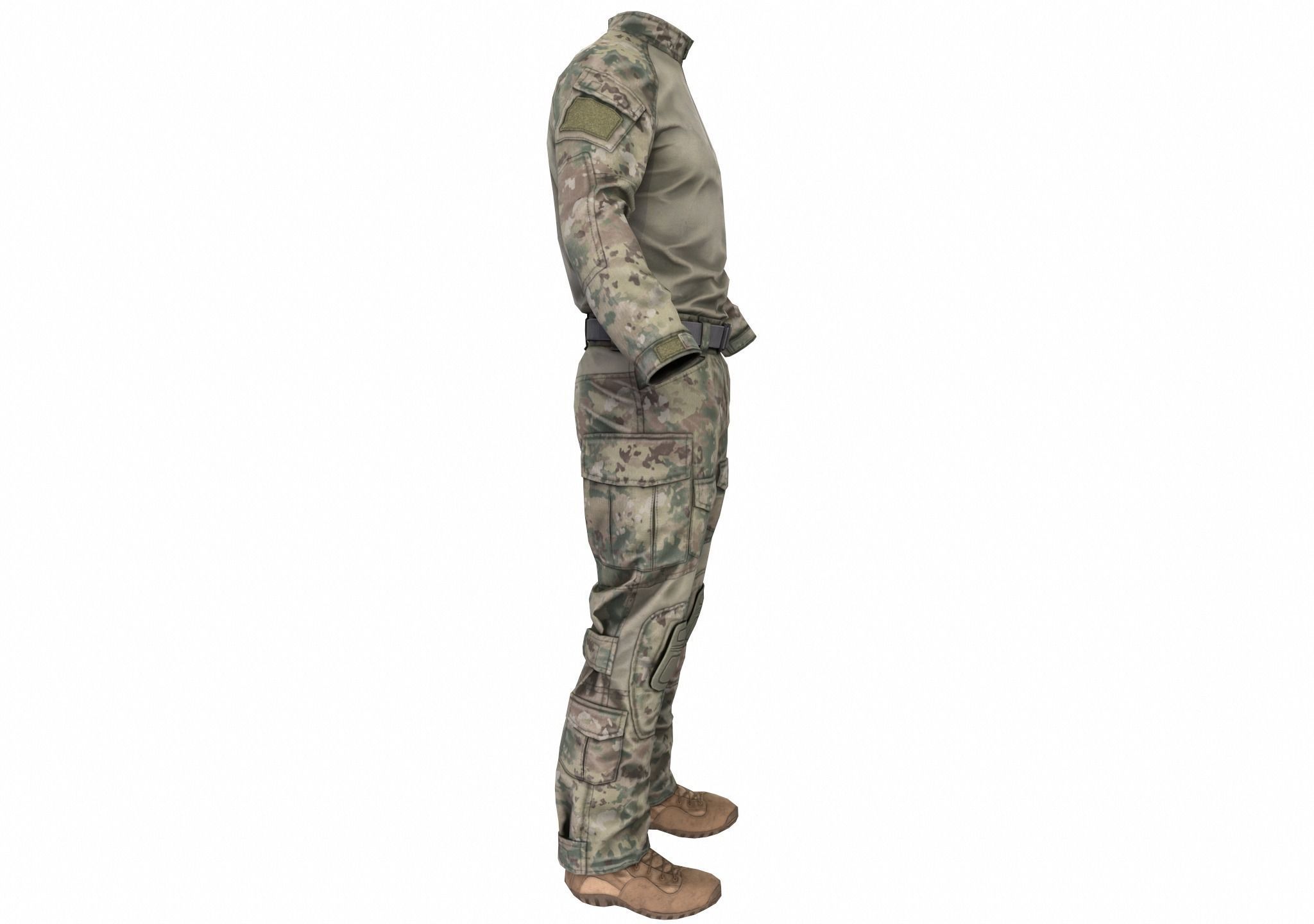 MILITARY Game Ready Crye G3 Uniform  Low-poly 3D model_6