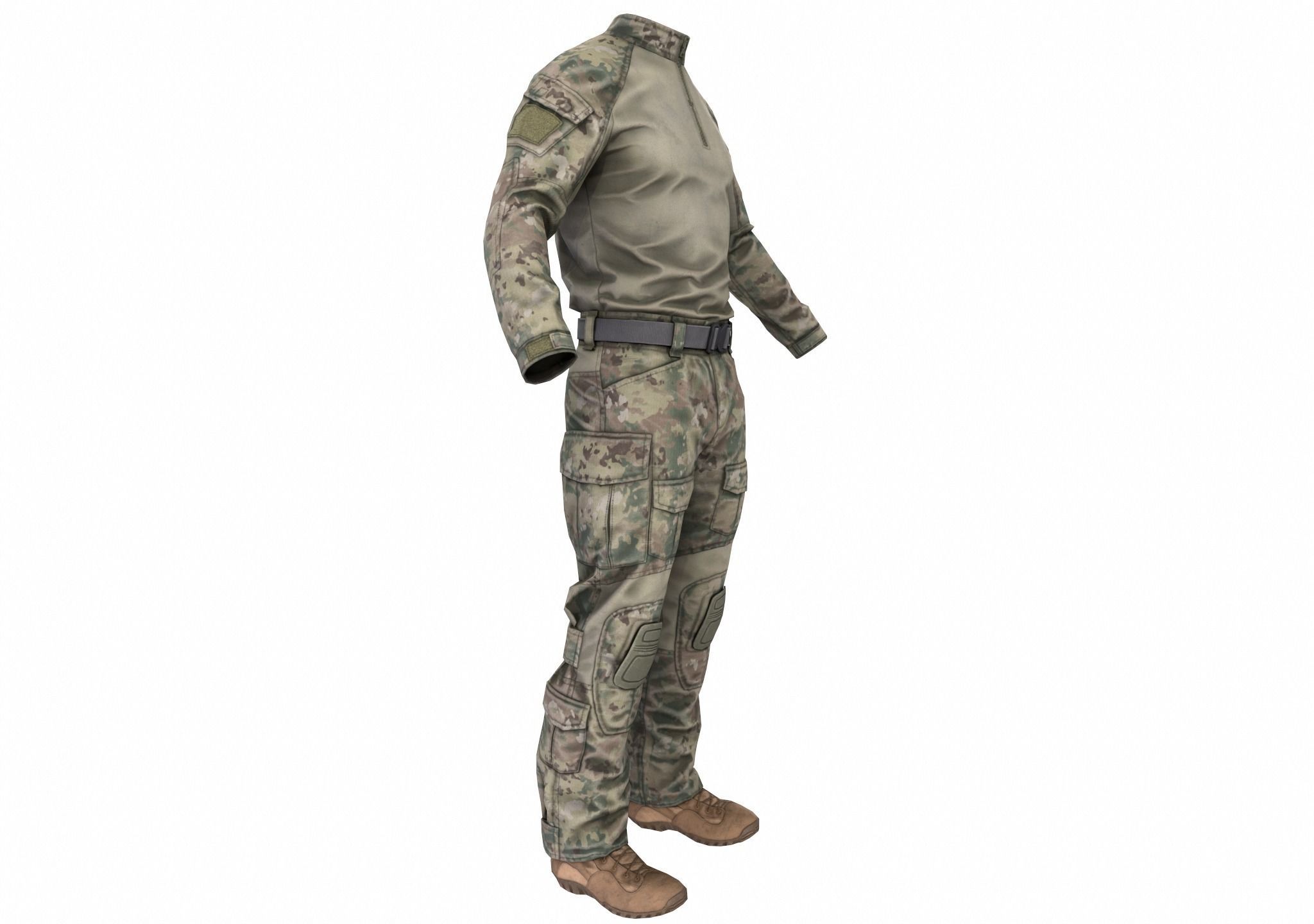 MILITARY Game Ready Crye G3 Uniform  Low-poly 3D model_5