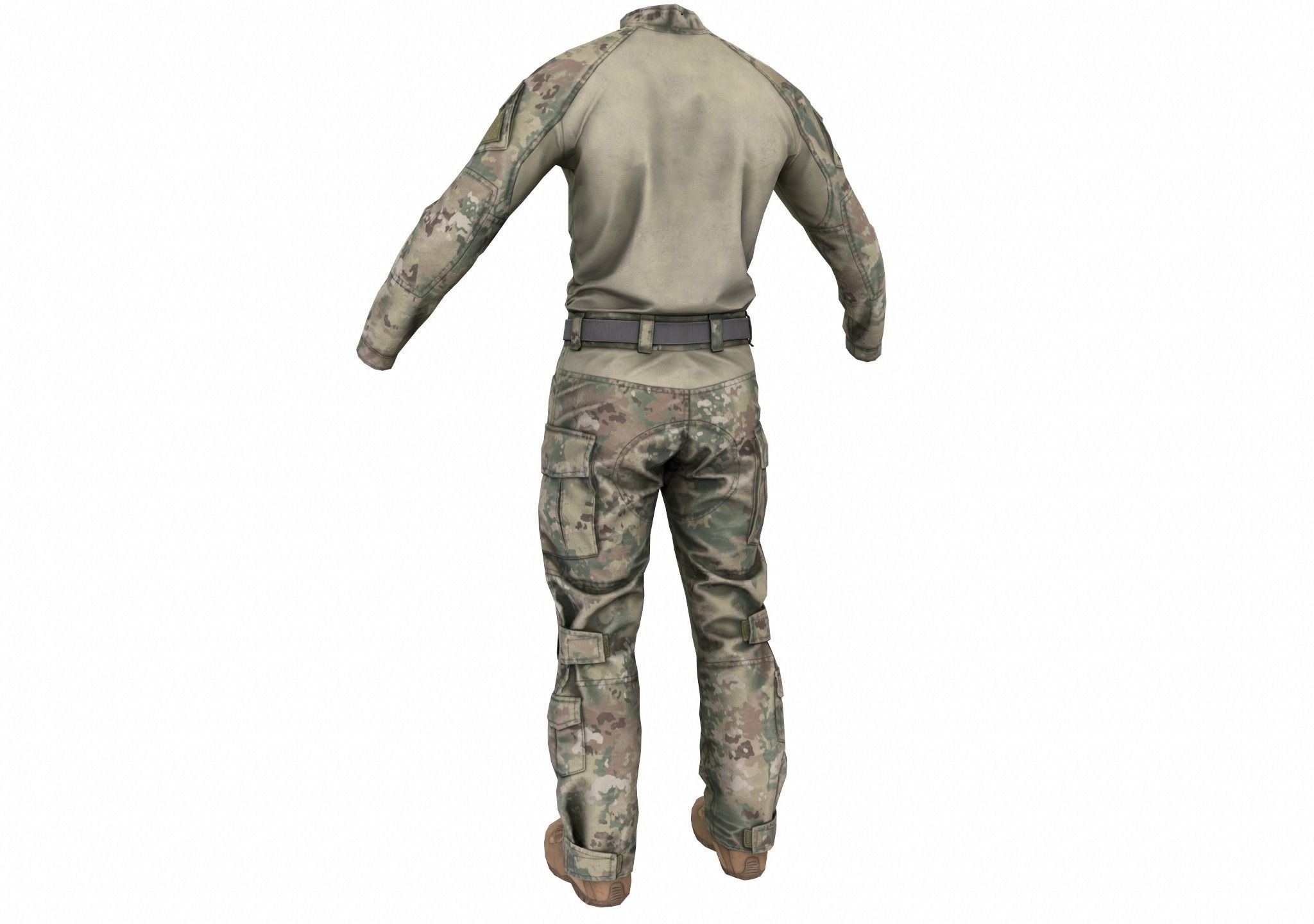MILITARY Game Ready Crye G3 Uniform  Low-poly 3D model_12