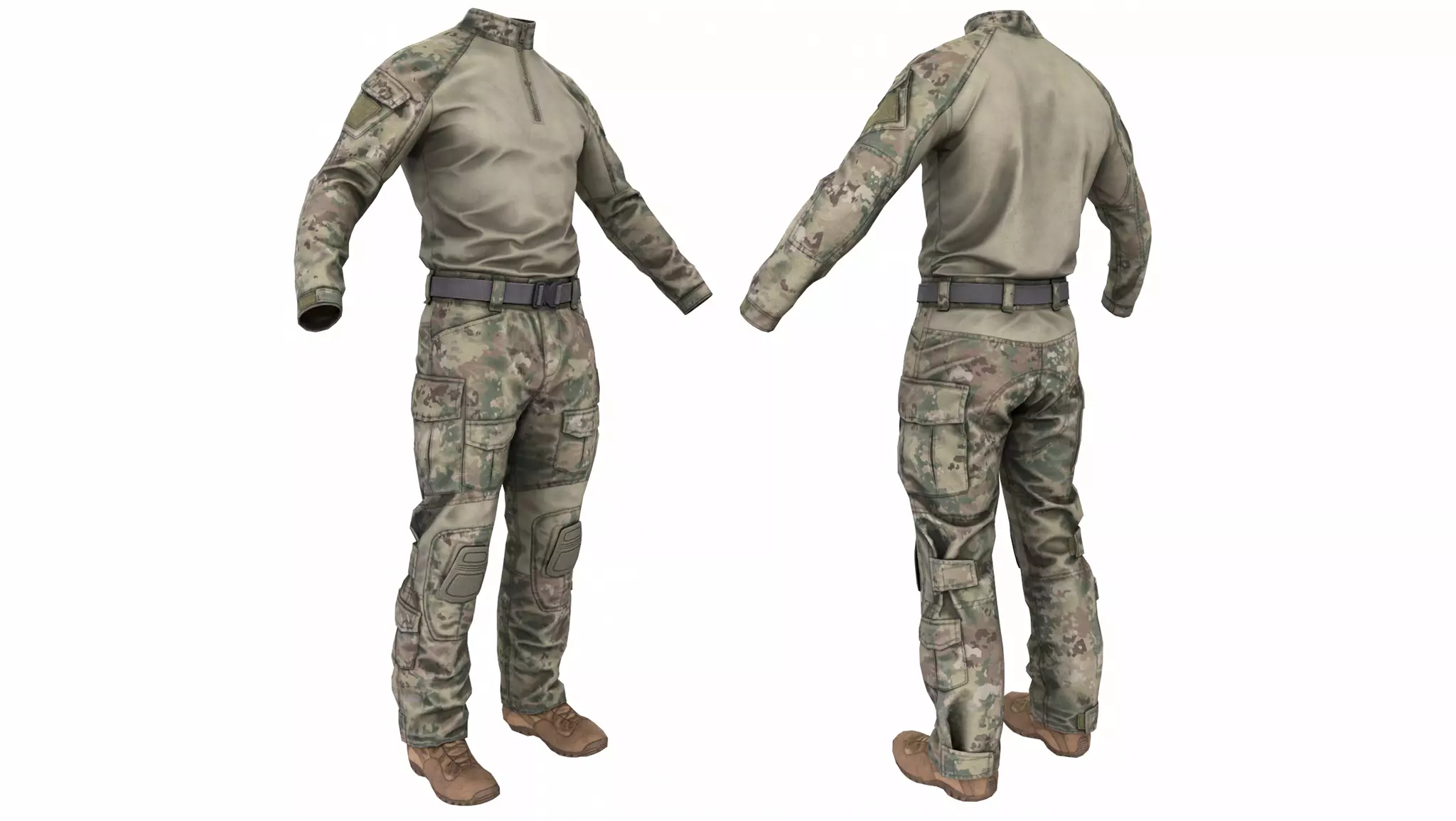 MILITARY Game Ready Crye G3 Uniform  Low-poly 3D model_0
