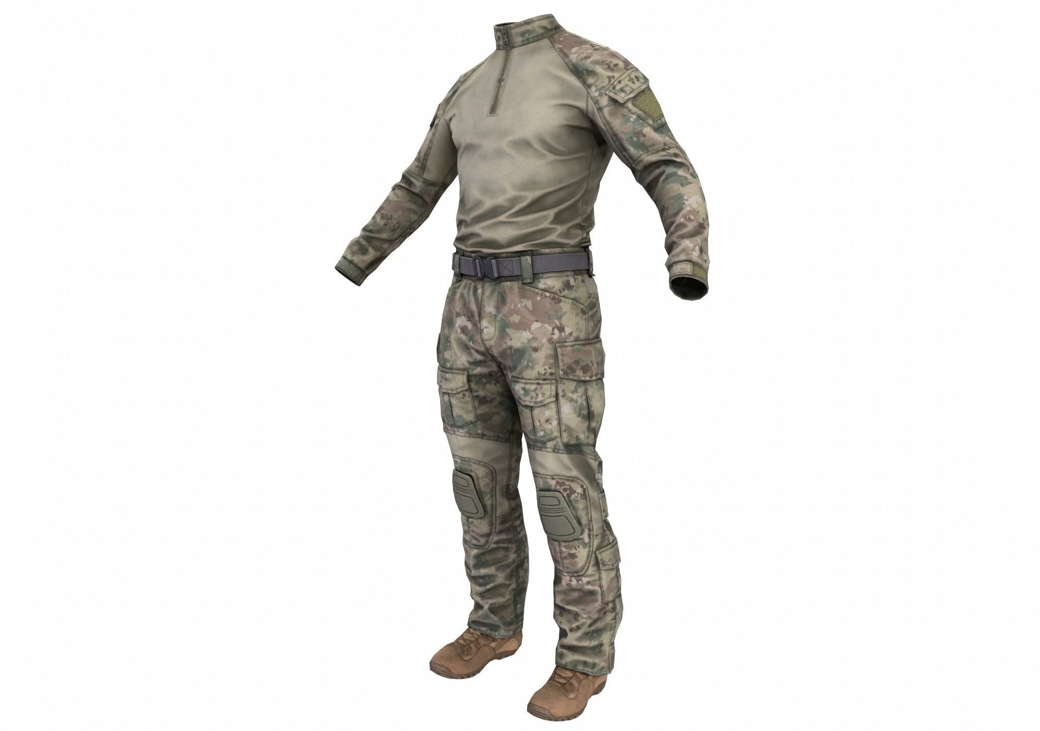 MILITARY Game Ready Crye G3 Uniform  Low-poly 3D model_18