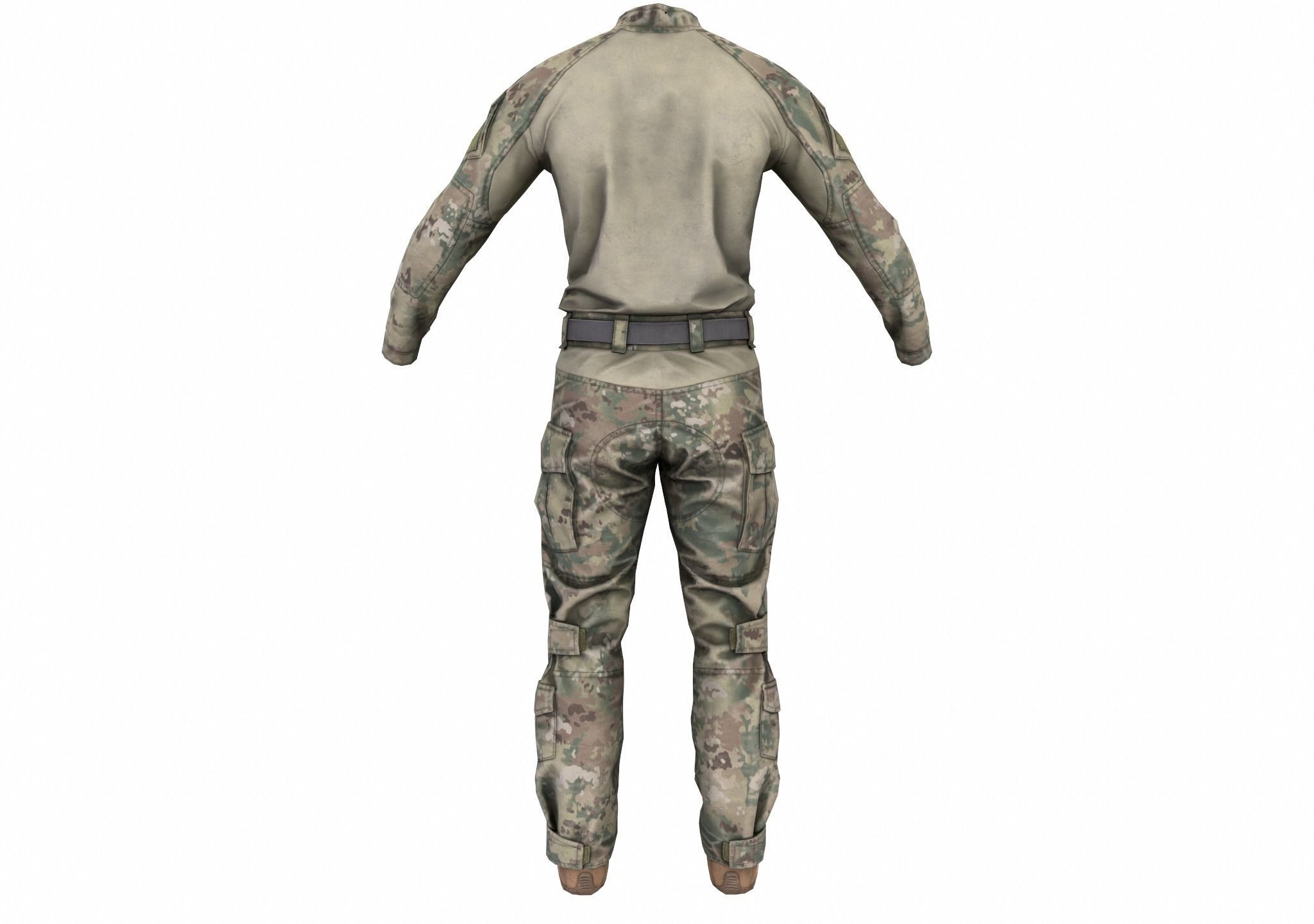 MILITARY Game Ready Crye G3 Uniform  Low-poly 3D model_11