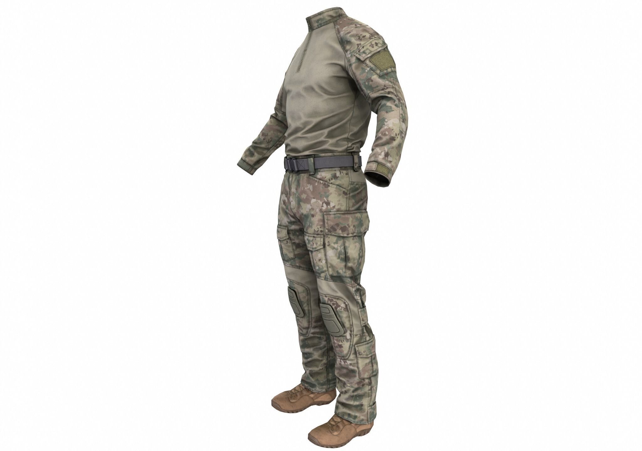 MILITARY Game Ready Crye G3 Uniform  Low-poly 3D model_17