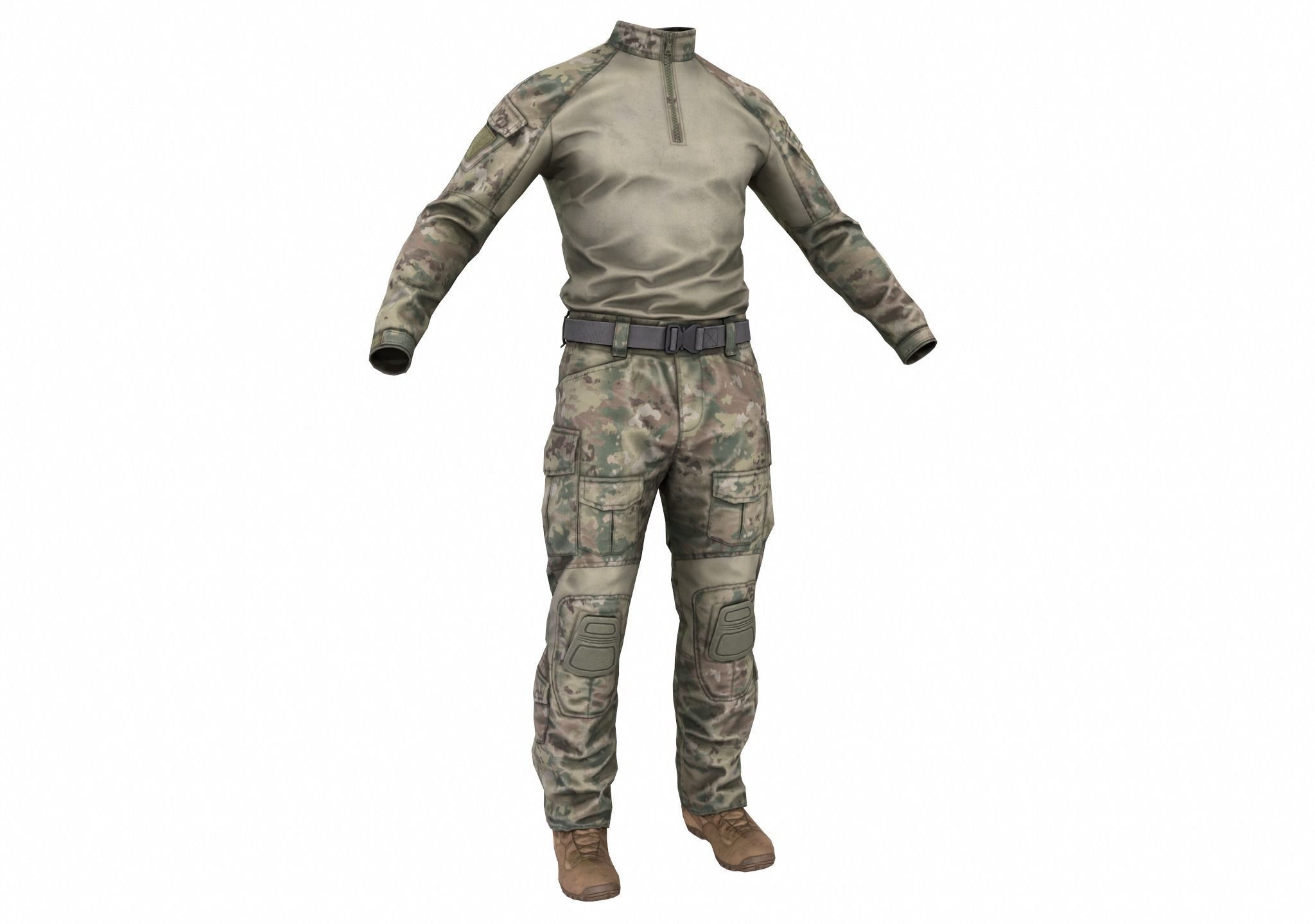 MILITARY Game Ready Crye G3 Uniform  Low-poly 3D model_3