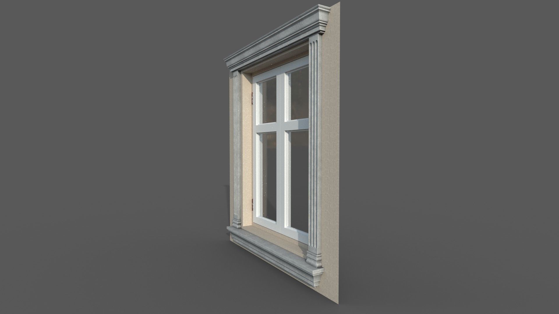 Window Styles Exterior Architecture Facade Design Residential  Free low-poly 3D model_1