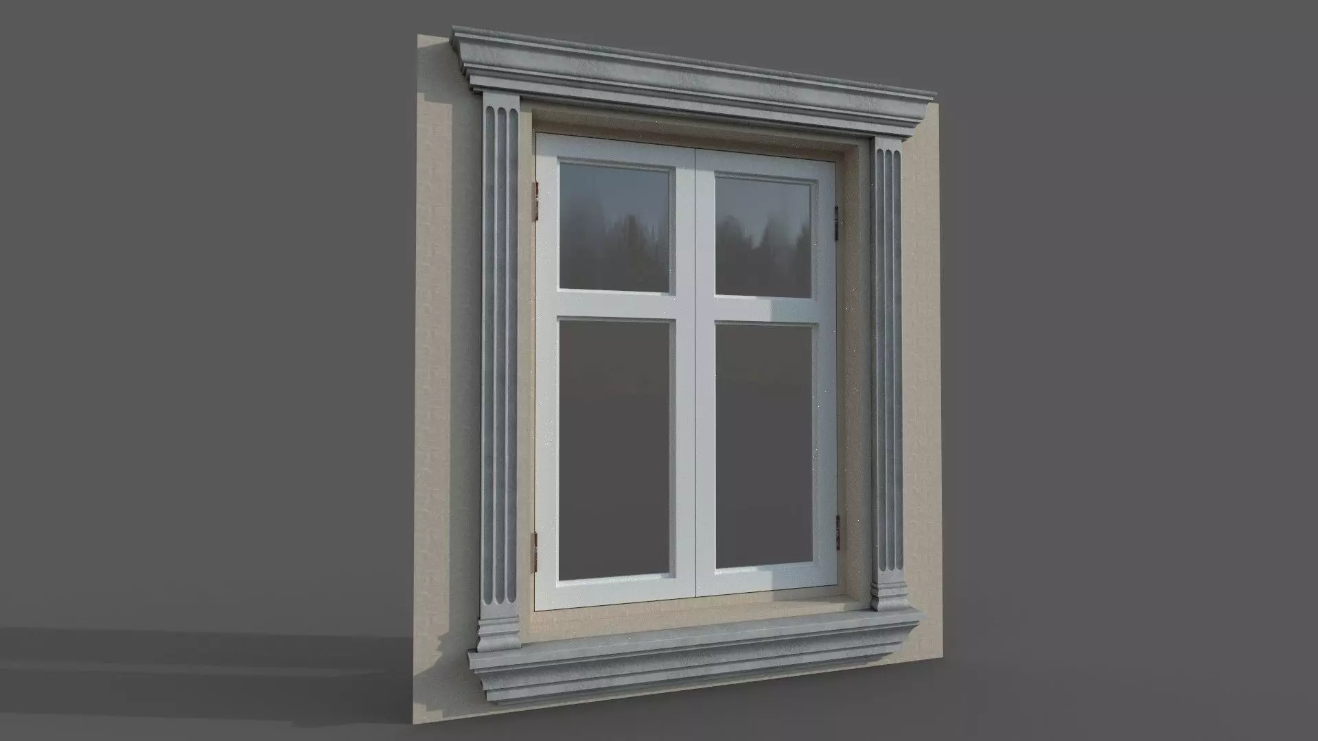 Window Styles Exterior Architecture Facade Design Residential  Free low-poly 3D model_0