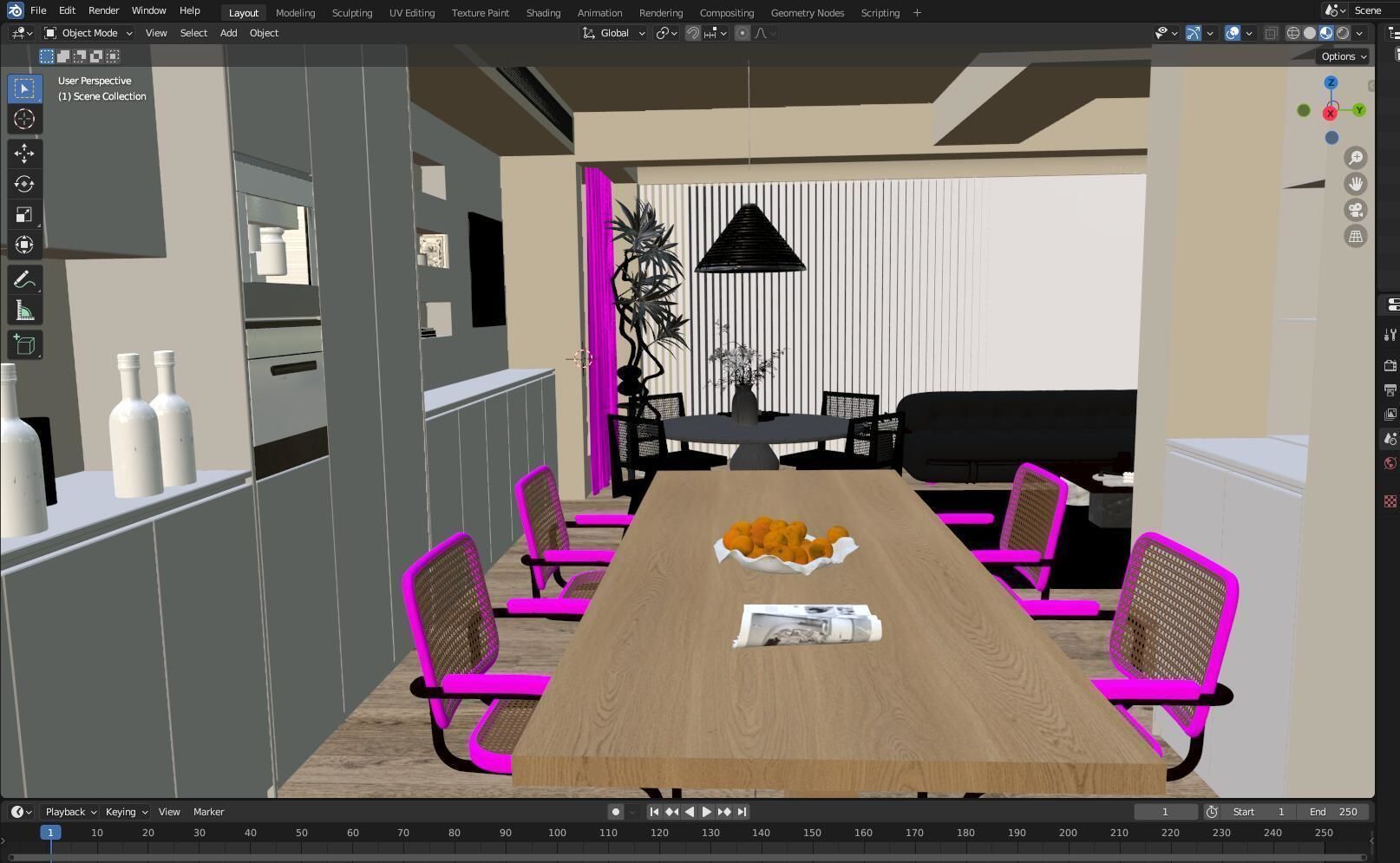 3D Model of Modern Apartment Interior Design 3D model_13