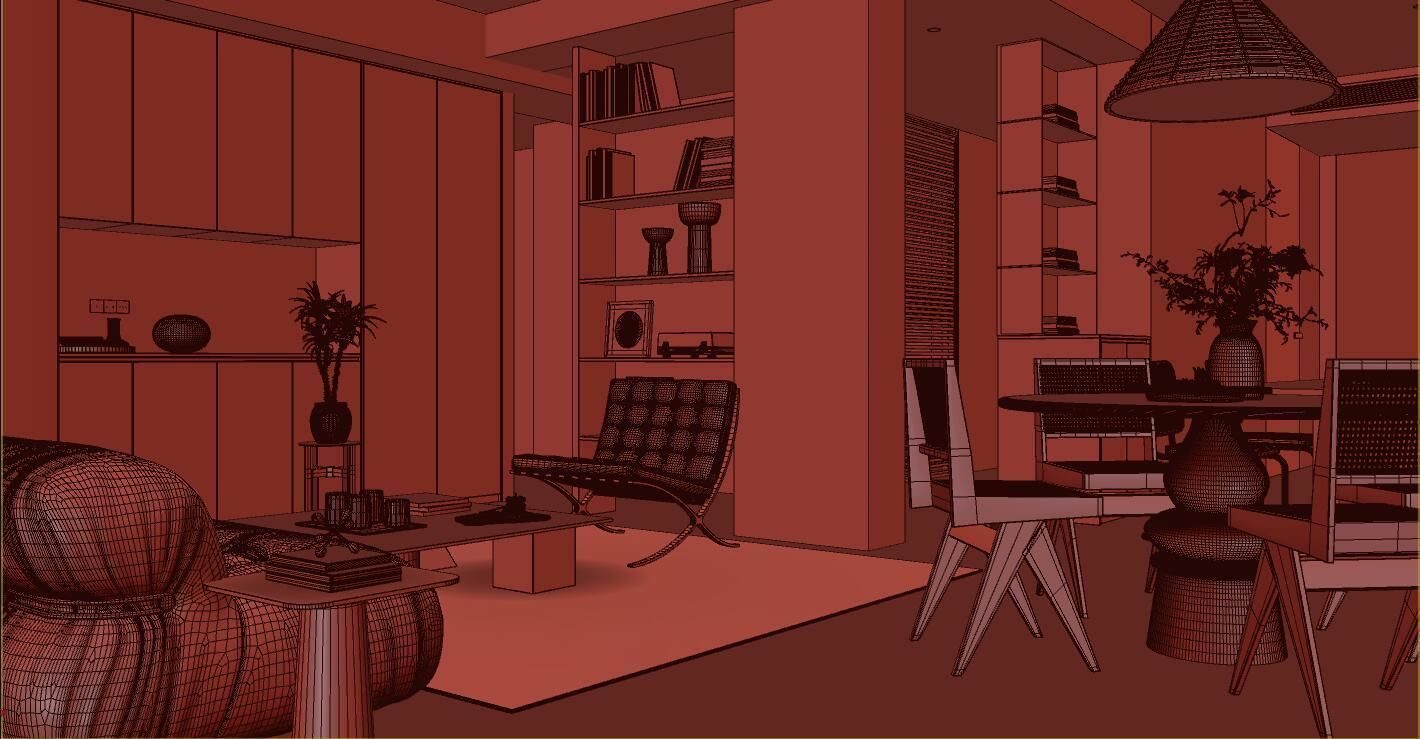 3D Model of Modern Apartment Interior Design 3D model_12