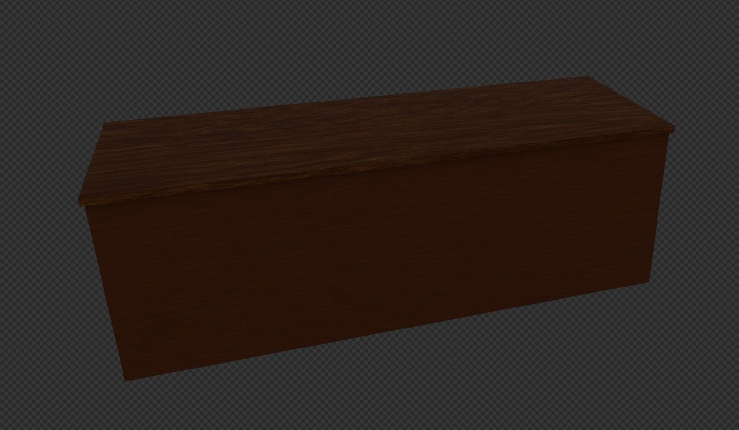 Wooden BookShelf or Counter LowPoly Game Ready Low-poly 3D model_1