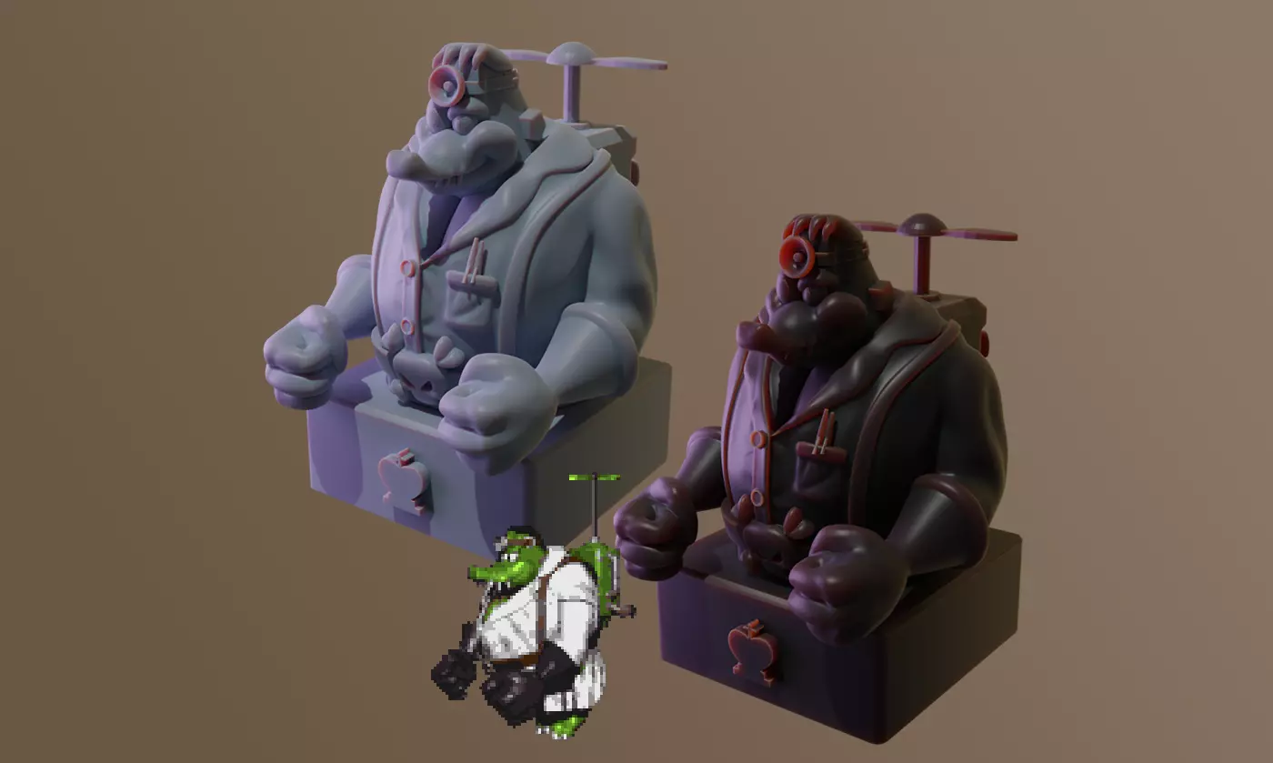 Baron K Rooleintein Chess Pack from DKC3 3D print model