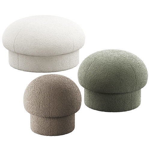 351 Uno Pouf Stool and Ottoman by Design House Stockholm 3D model 5