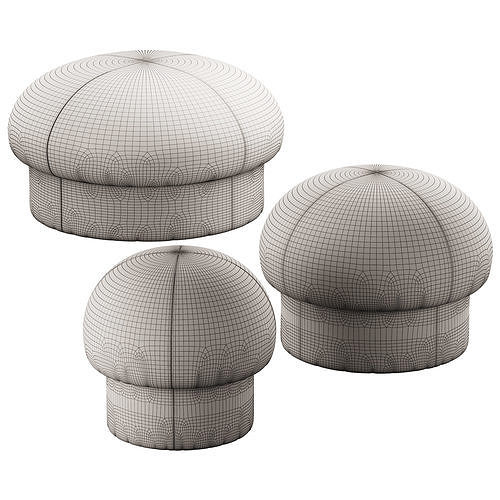 351 Uno Pouf Stool and Ottoman by Design House Stockholm 3D model 3