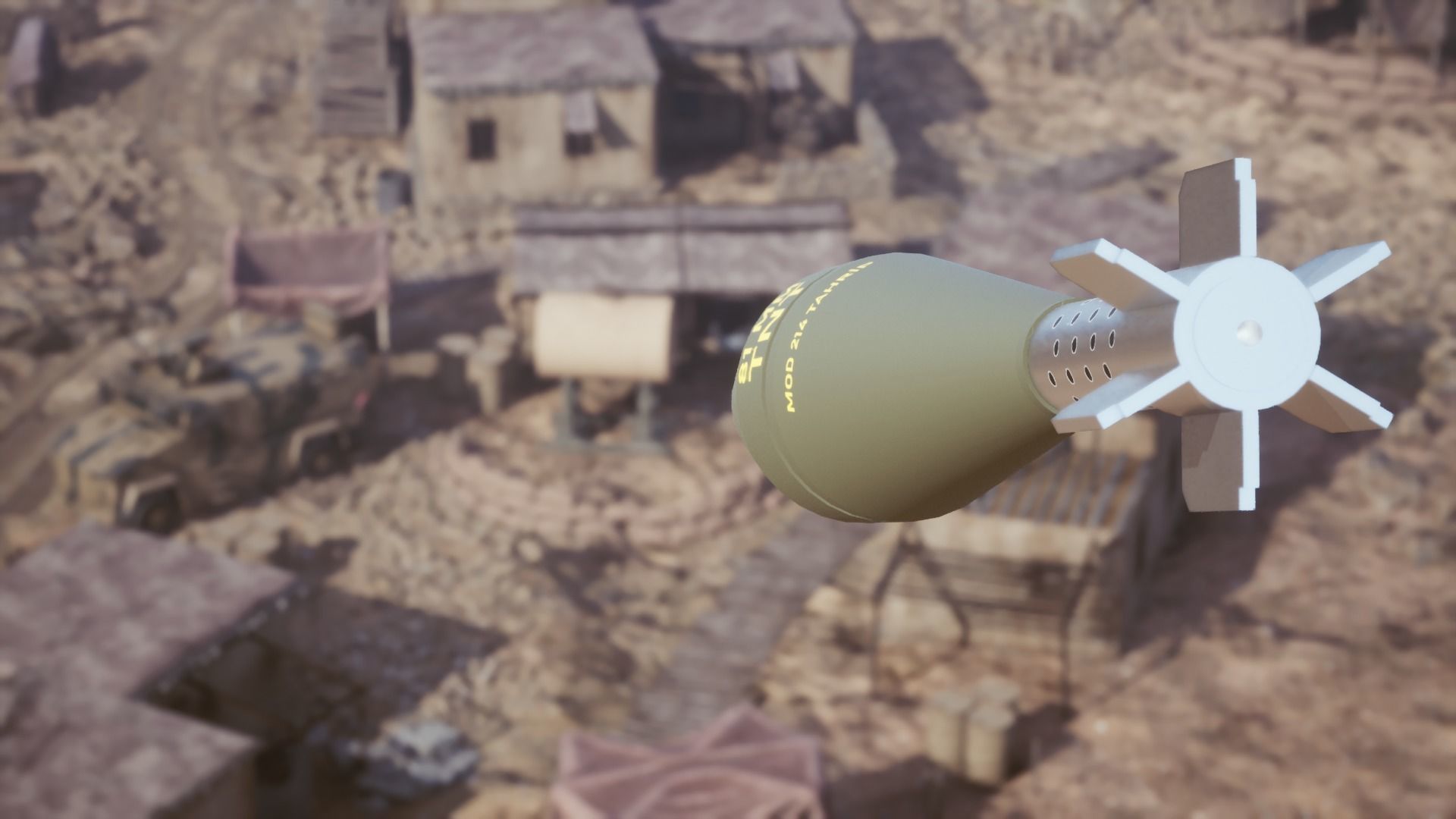 81mm MOD 214 Mortar Ammunition Low-poly 3D model_2