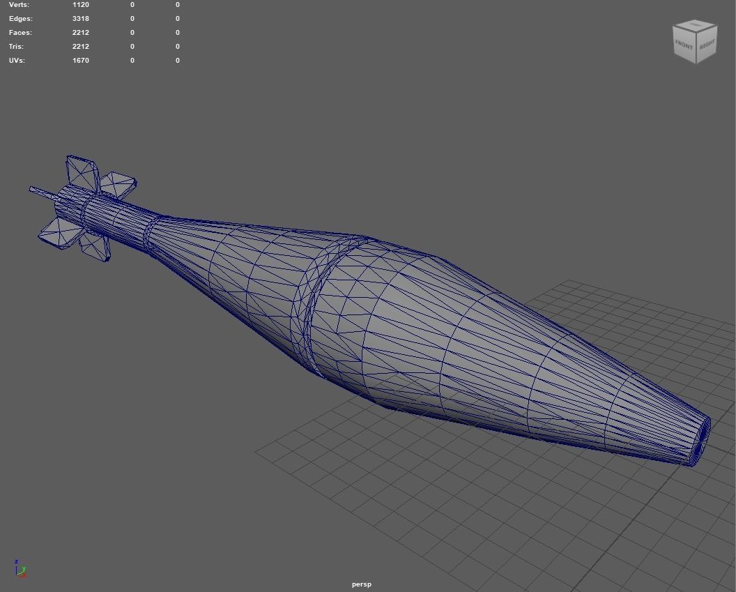 81mm MOD 214 Mortar Ammunition Low-poly 3D model_4