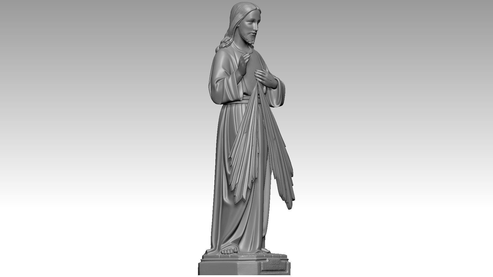 Devine Mercy - Jesus Christ 3D print model_1