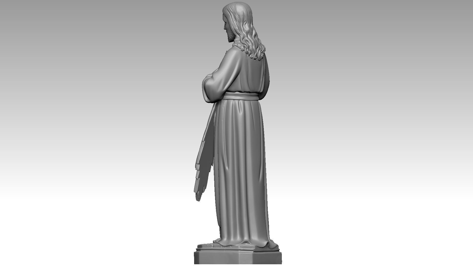 Devine Mercy - Jesus Christ 3D print model_4
