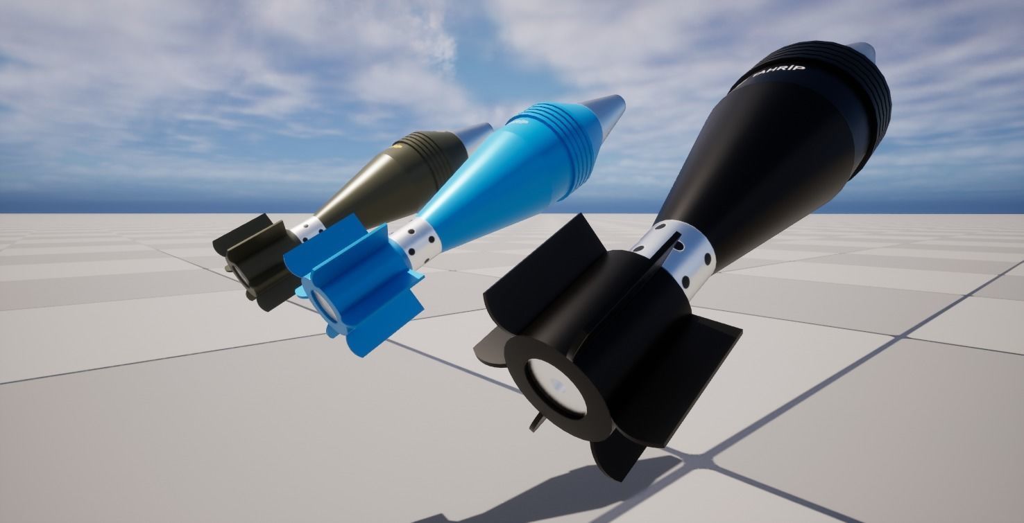 81mm M43A1B1 Mortar Ammunition Low-poly 3D model_3