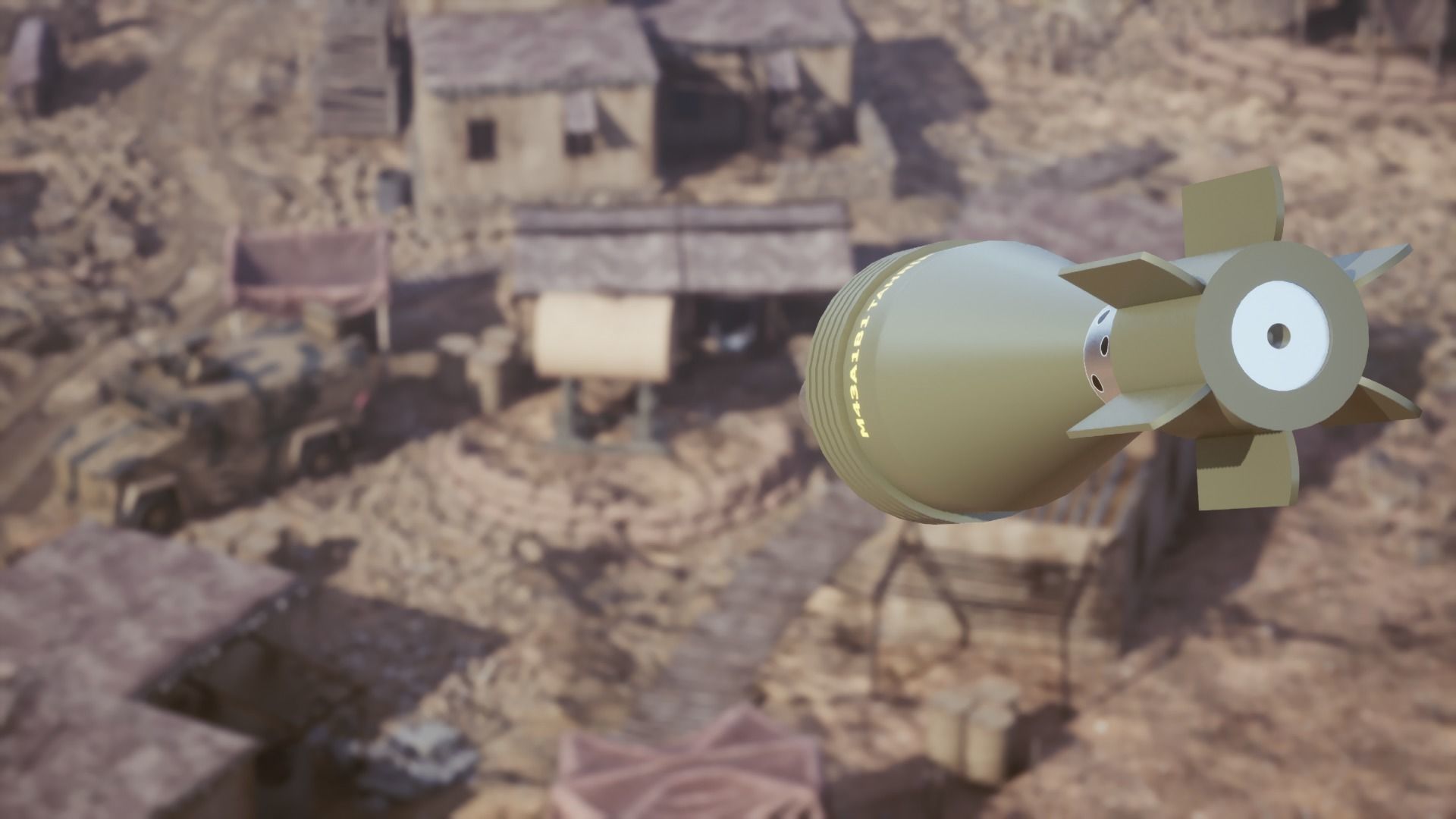 81mm M43A1B1 Mortar Ammunition Low-poly 3D model_2