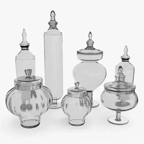 Glass Vase Set of 7