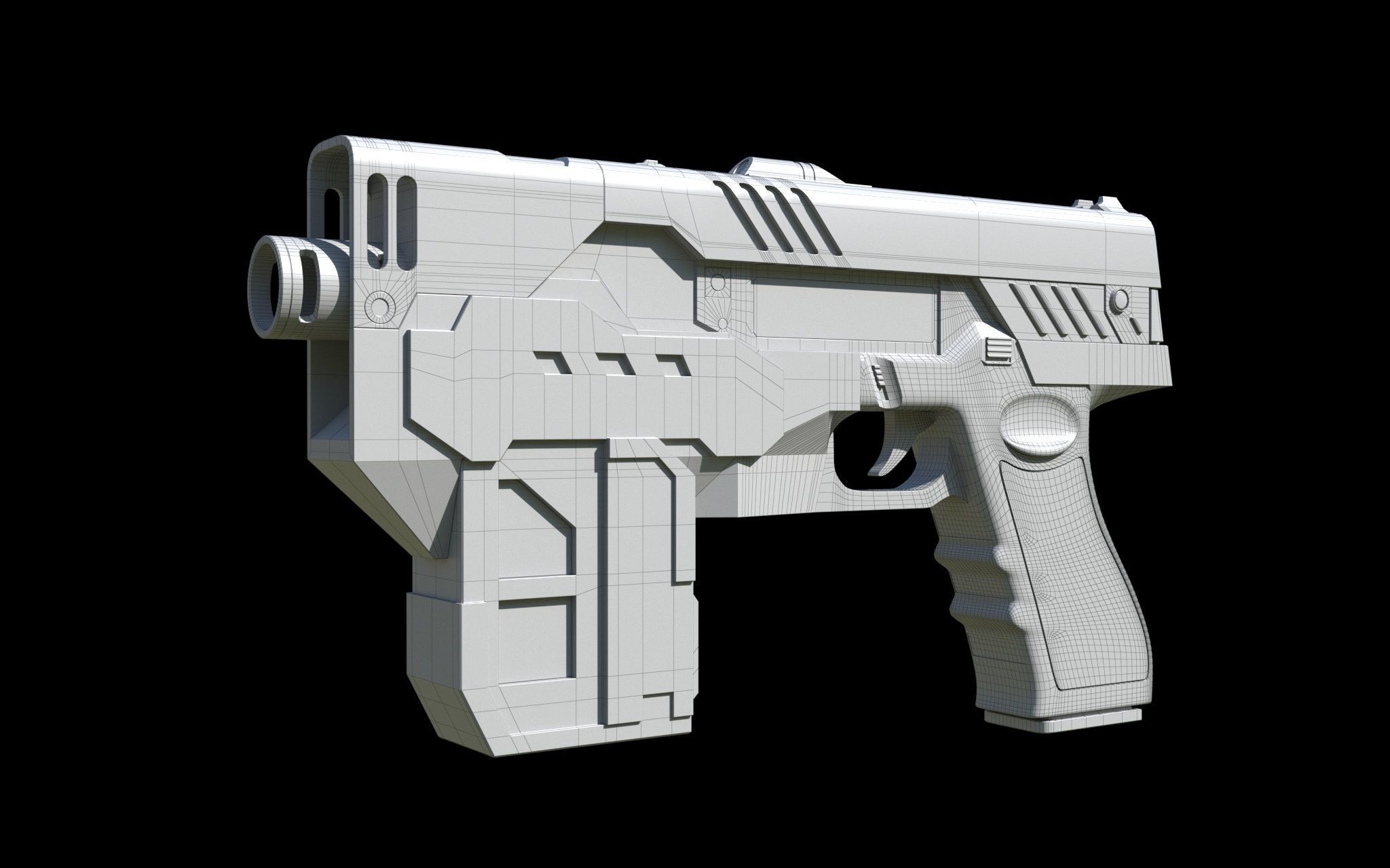 The Lawgiver MK2 Judge Dredd  3D model_7