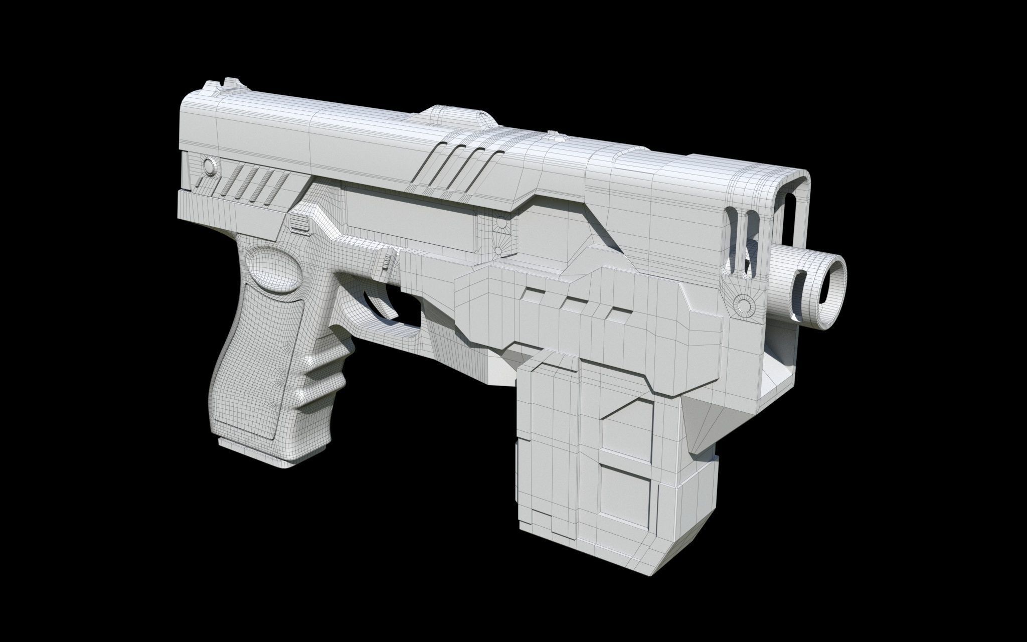 The Lawgiver MK2 Judge Dredd  3D model_5
