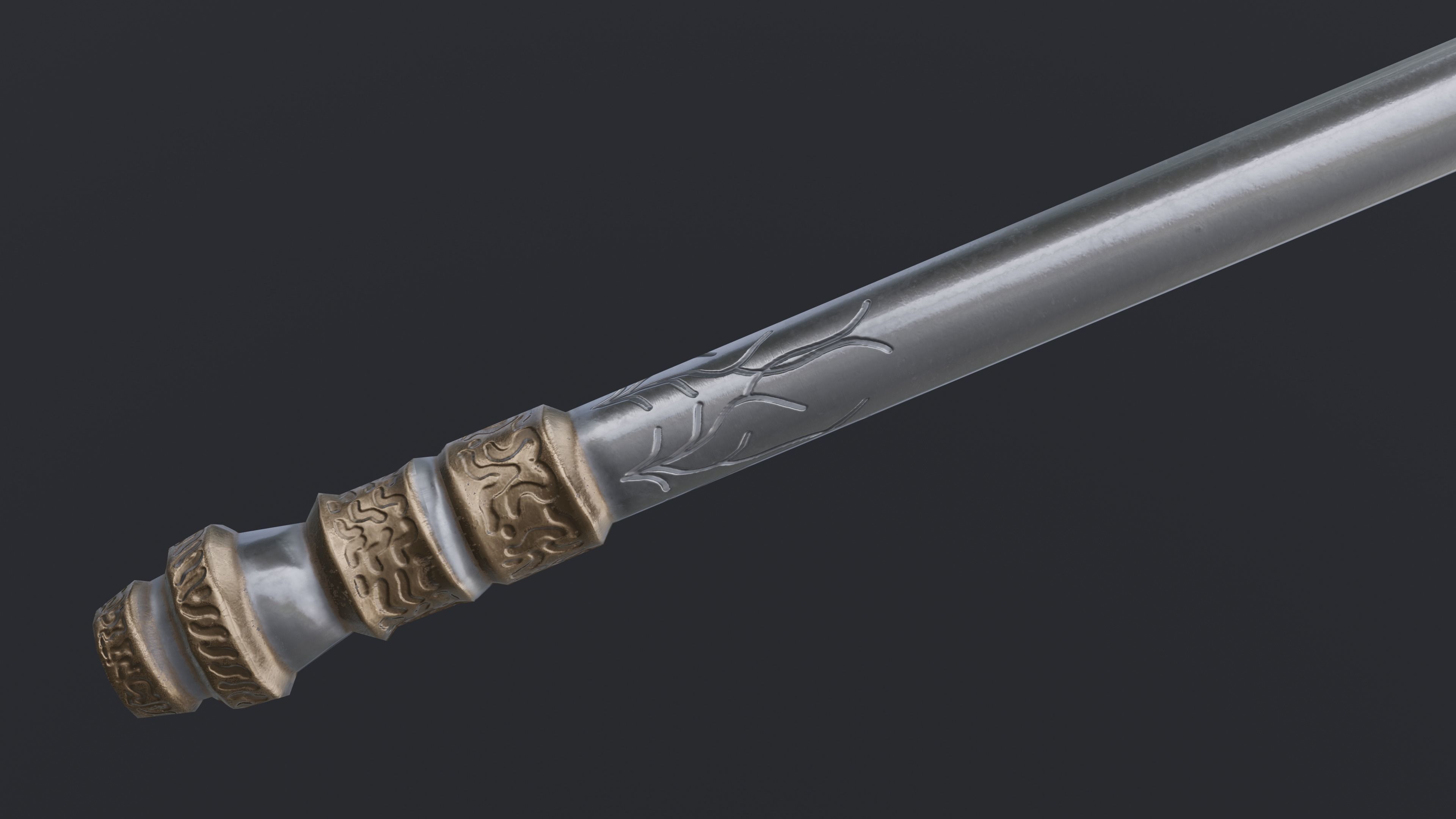 Hammer 02 Low-poly 3D model_4