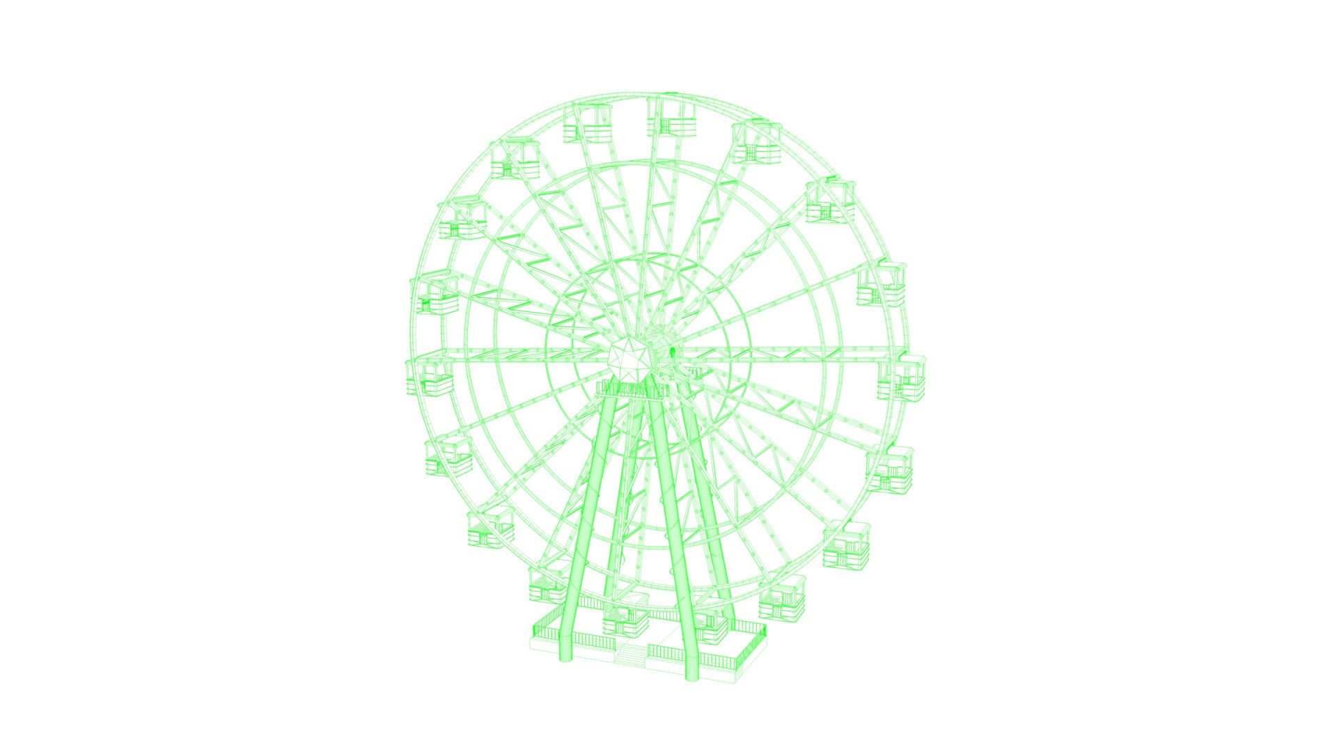 Ferris Wheel  3D model_9