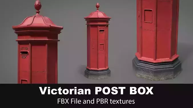 Victorian Post Box 3D model