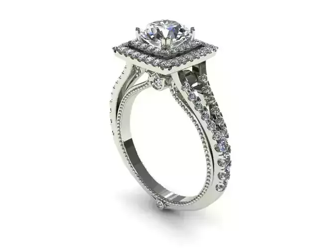 Culture Square Diamond Ring 3D print model