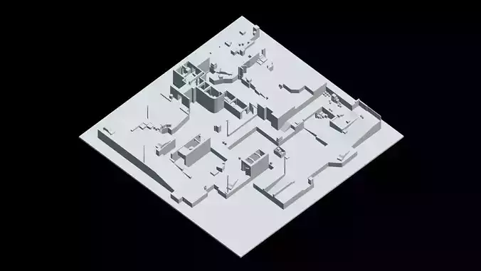 CS-GO Dust 2 Low-Poly 3D Model 3D Print