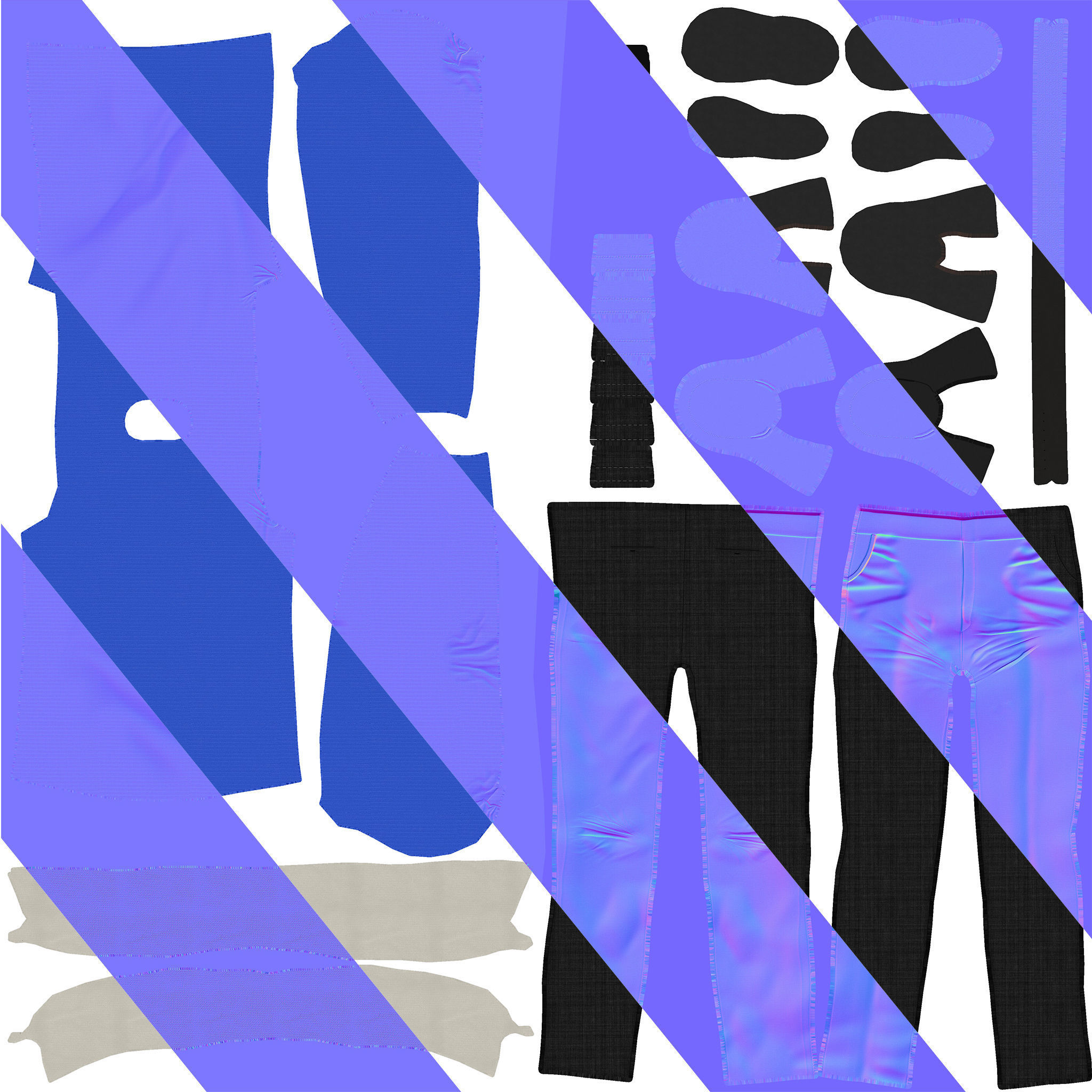 Cartoon Man Non Rigged Low-poly 3D model_10