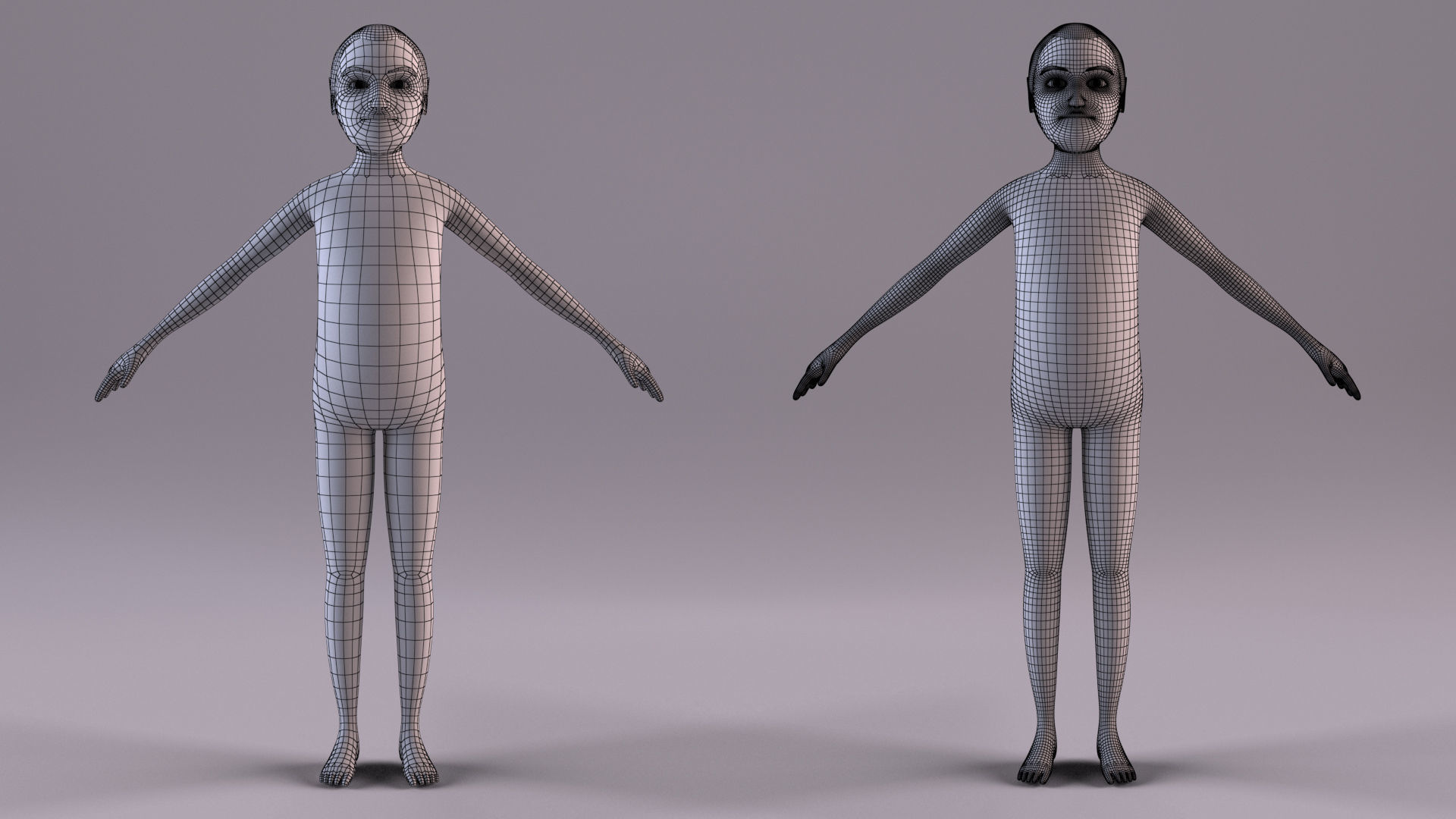 Cartoon Man Non Rigged Low-poly 3D model_6