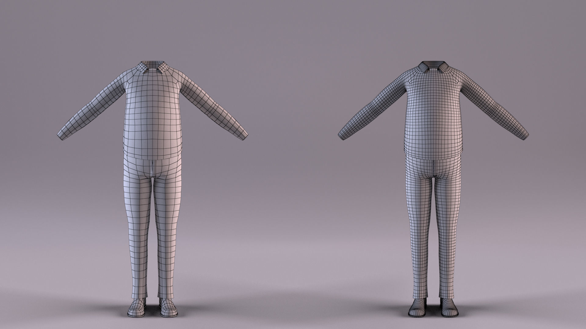 Cartoon Man Non Rigged Low-poly 3D model_7