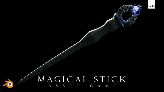 stick magical - 3d modeling low - poly 3D model
