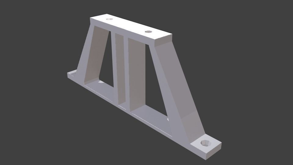 KP08 raised bearing mount 3D print model_2