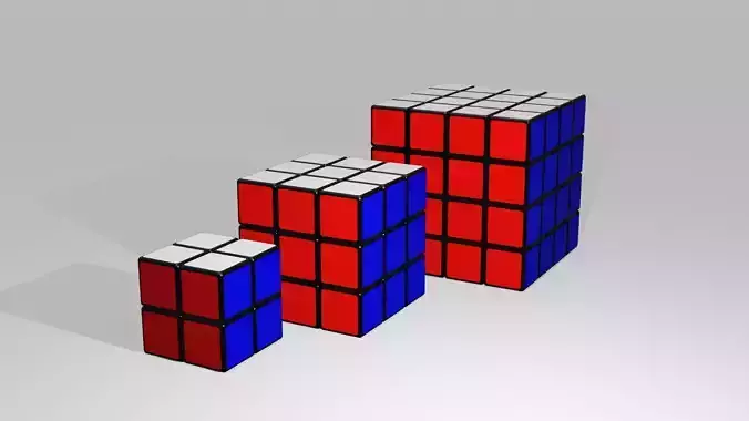 Cubo Di Rubik Low-poly 3D model