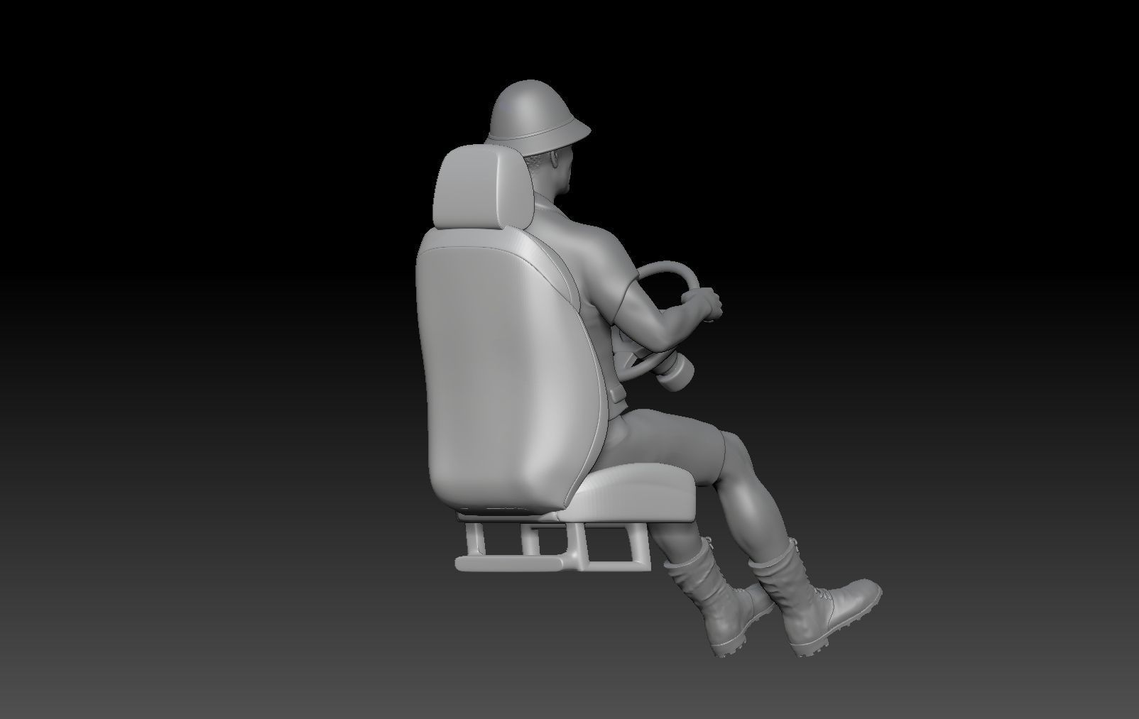 SAFARI DRIVER MAN 3D print model_4