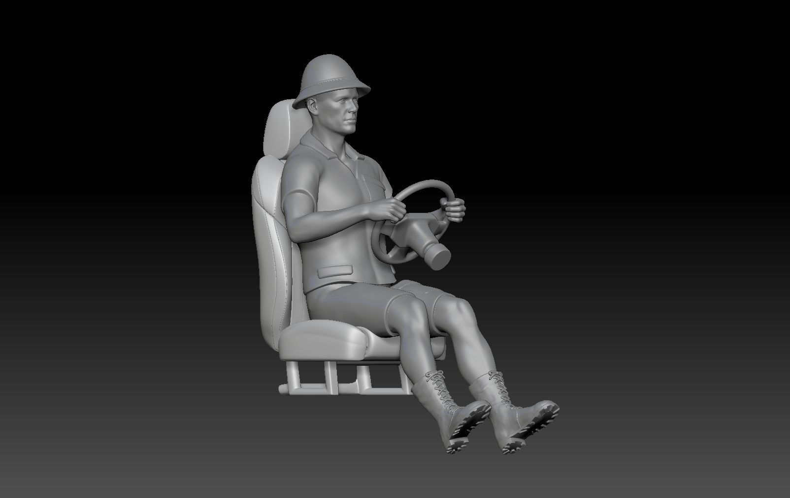 SAFARI DRIVER MAN 3D print model_6