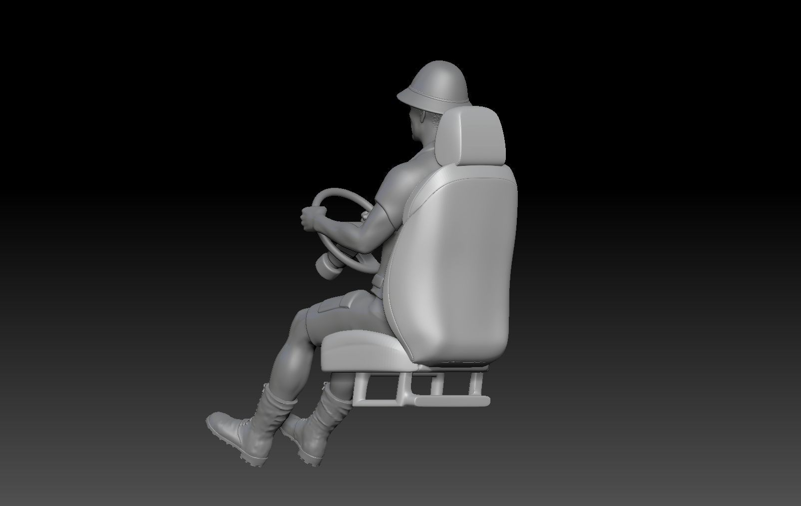 SAFARI DRIVER MAN 3D print model_3