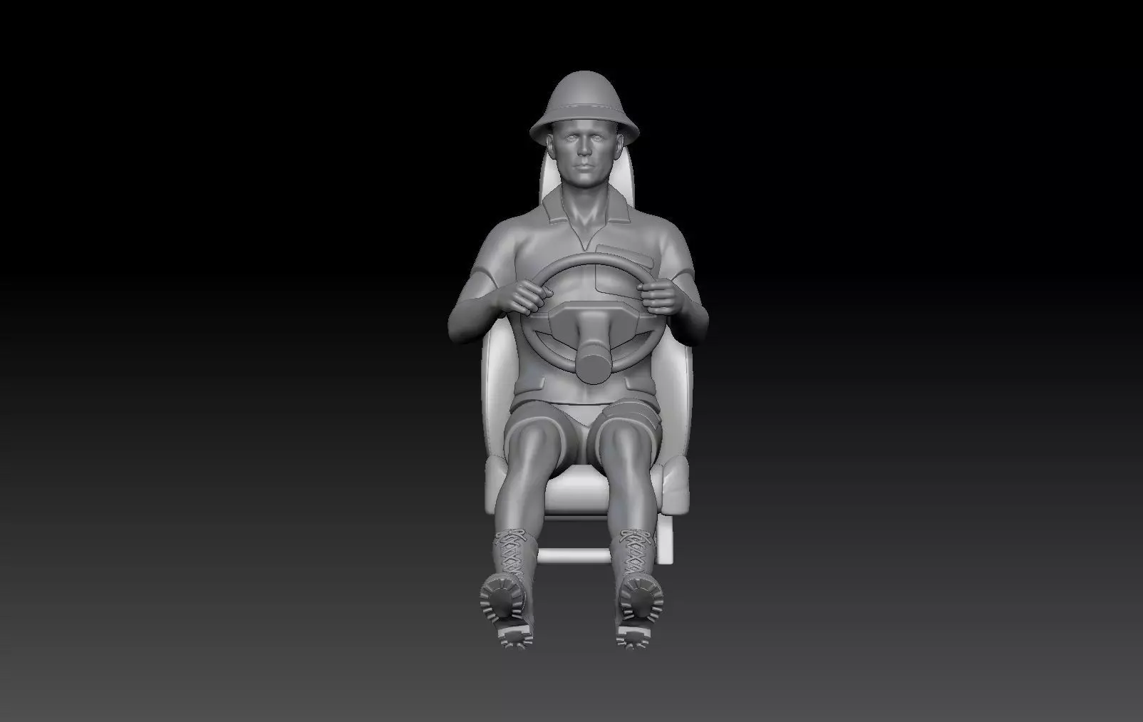 SAFARI DRIVER MAN 3D print model_0
