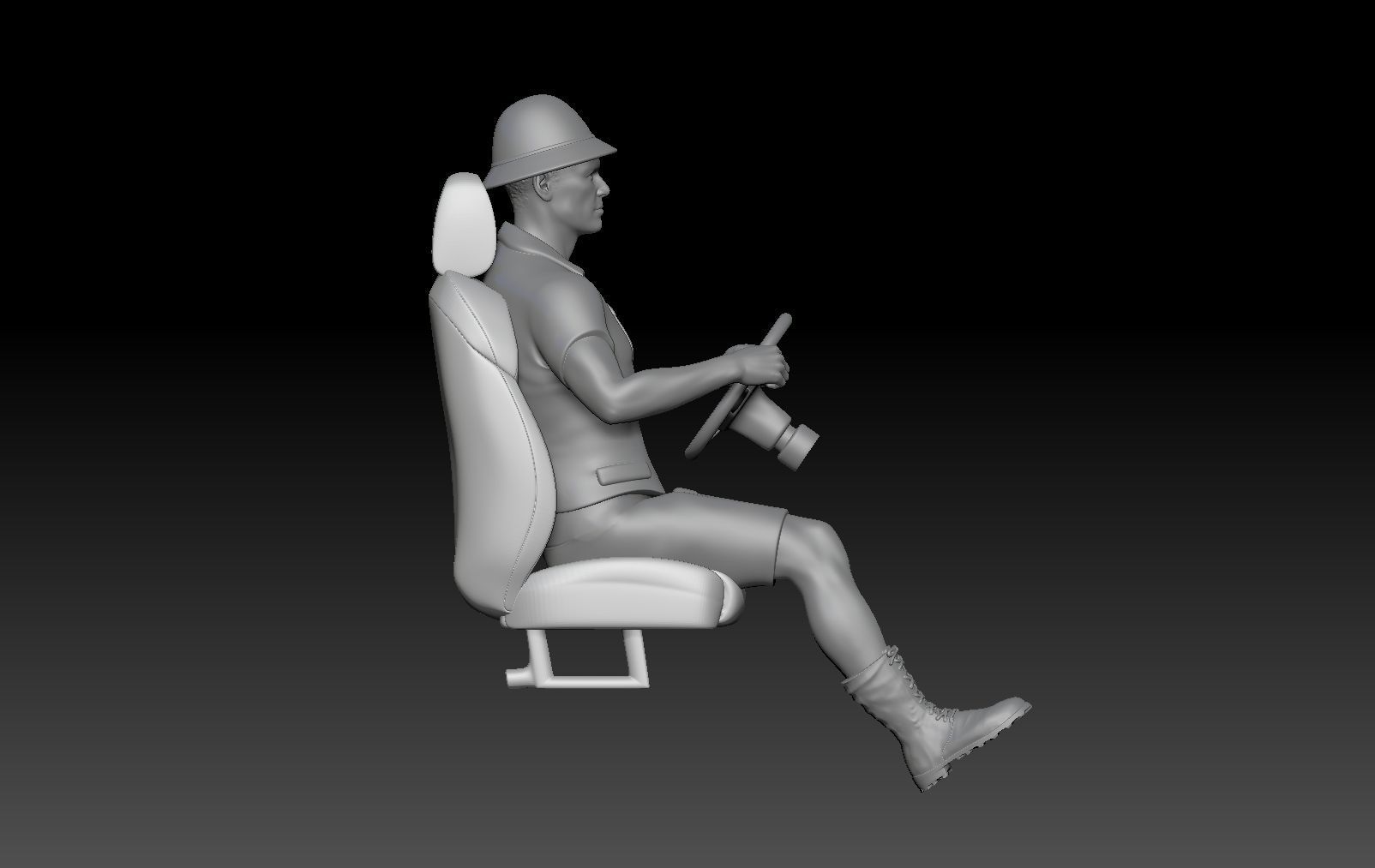 SAFARI DRIVER MAN 3D print model_5