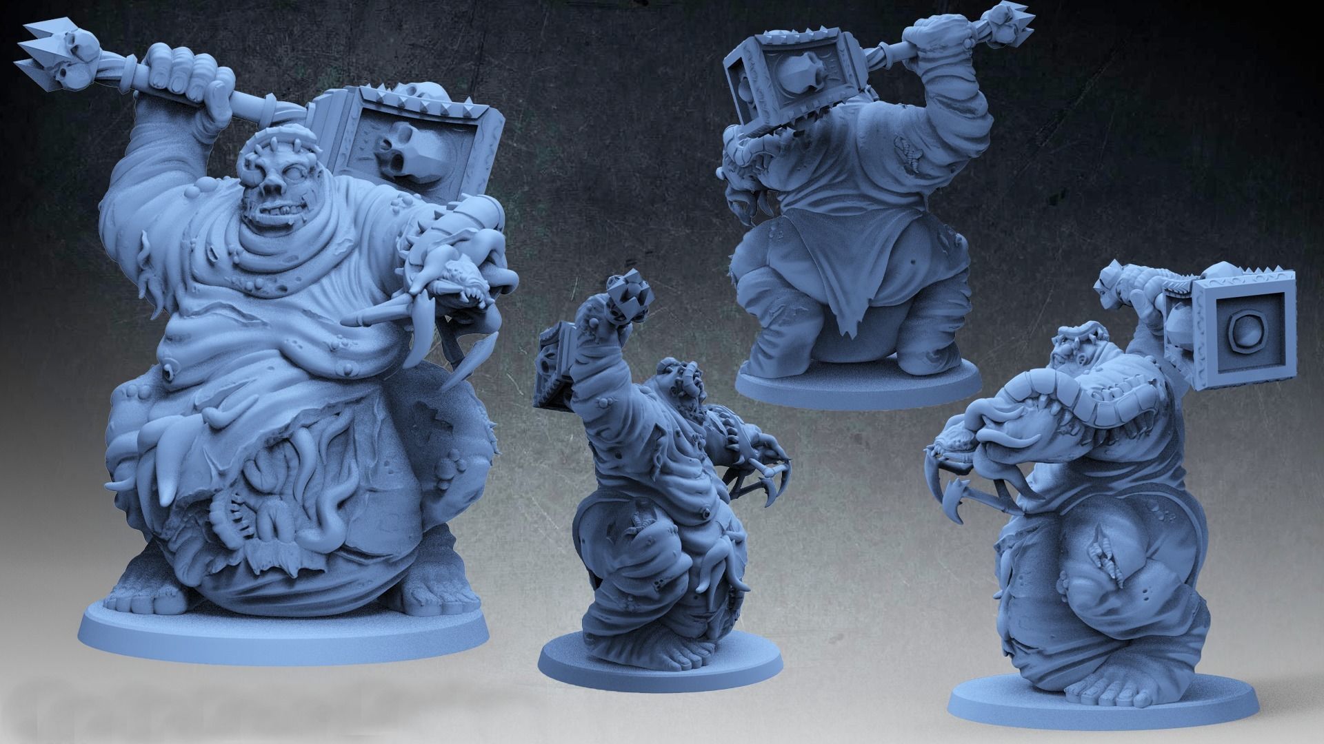 Infested Aberration miniature 3D print model 3D print model_1