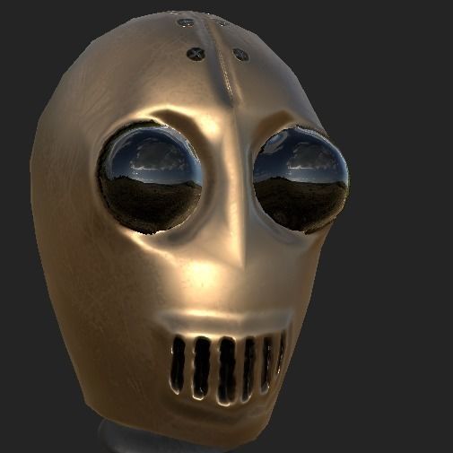 old timey robot Low-poly 3D model_2
