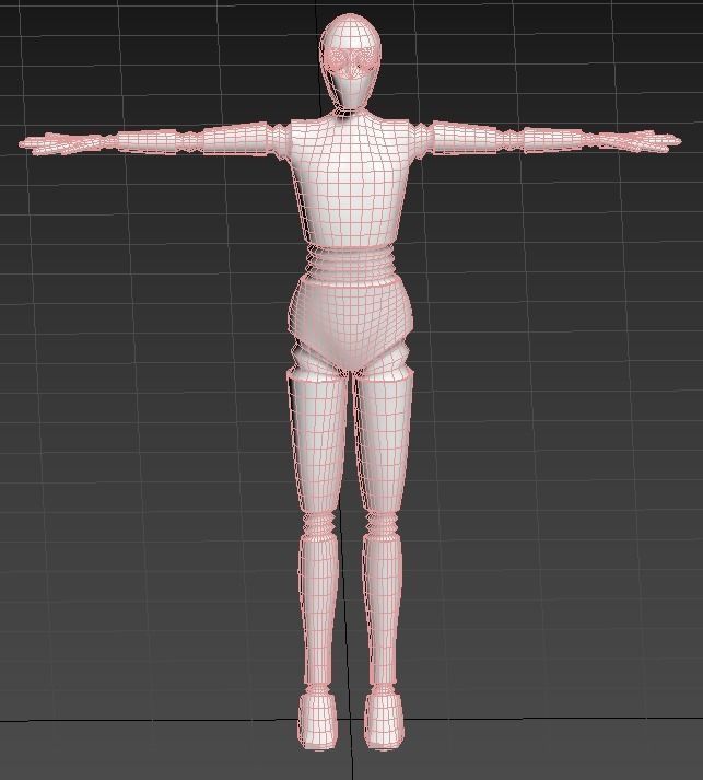 old timey robot Low-poly 3D model_3